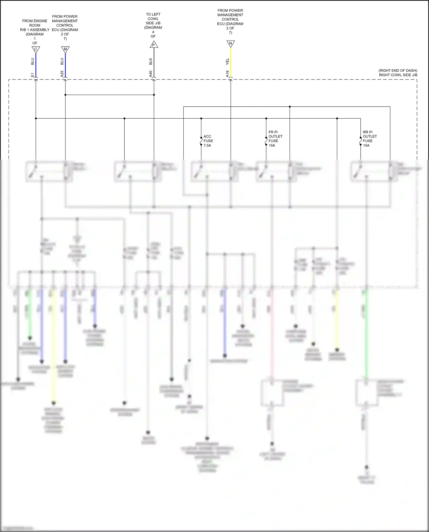 Lexus GS IV facelift (2015-2020) seats, memory systems wiring diagram  (2 of 2)