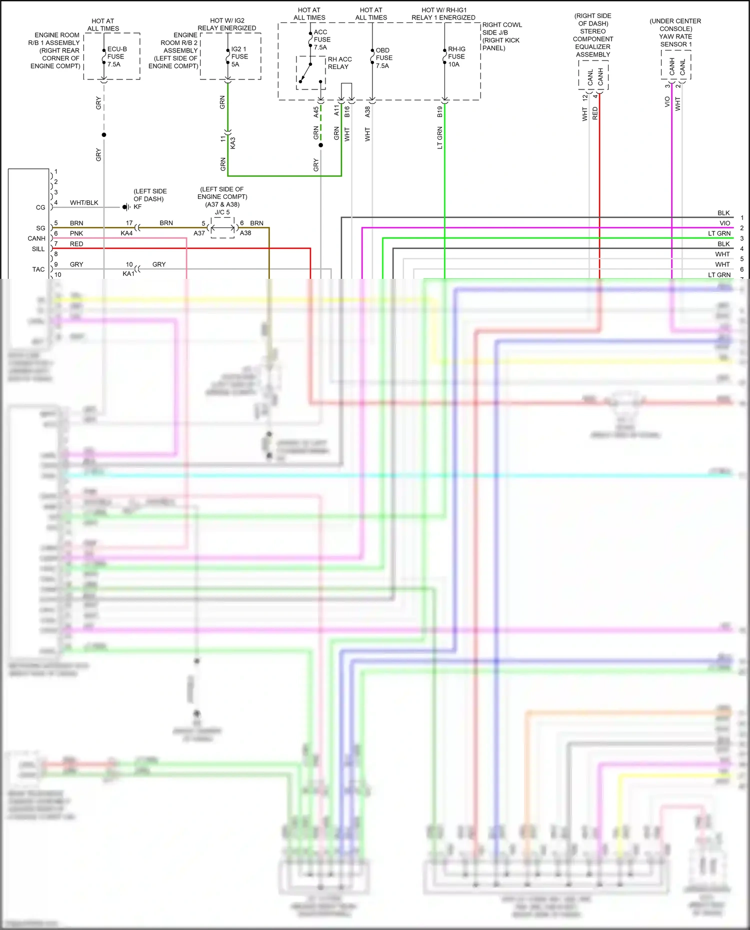 Lexus GS IV facelift (2015-2020) stereo component equalizer assembly wiring diagram  (3 of 4)