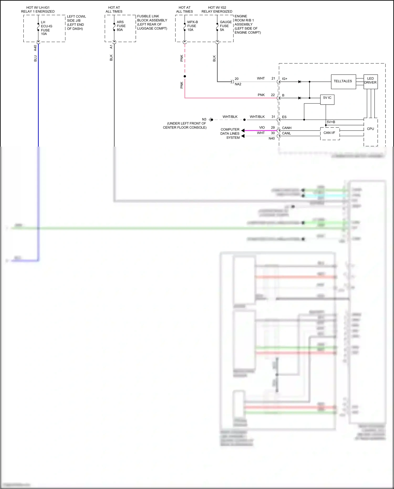 Lexus GS IV facelift (2015-2020) stroke sensor wiring diagram  (1 of 1)