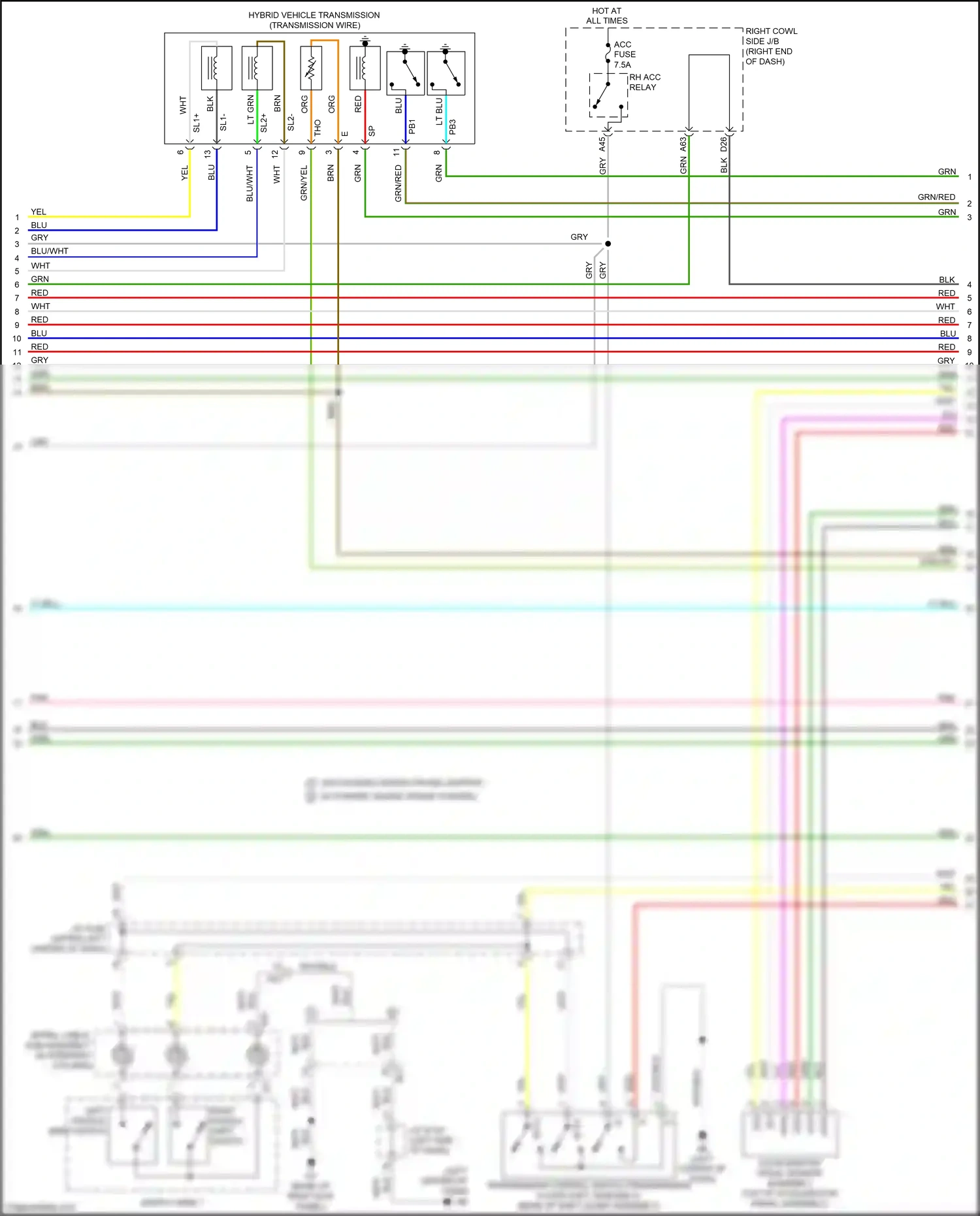 Lexus GS IV facelift (2015-2020) switch wire 1 wiring diagram  (10 of 11)