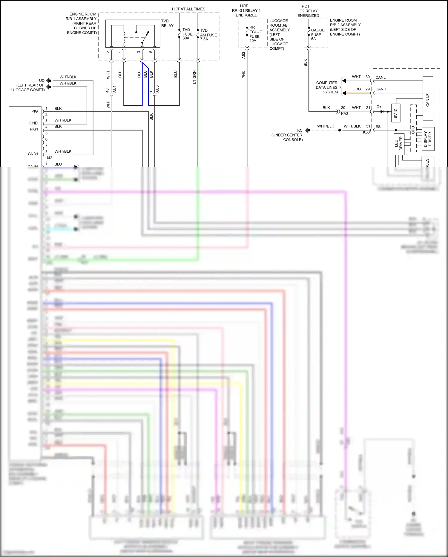 Lexus GS IV facelift (2015-2020) torque vectoring differential ecu assembly wiring diagram  (4 of 4)