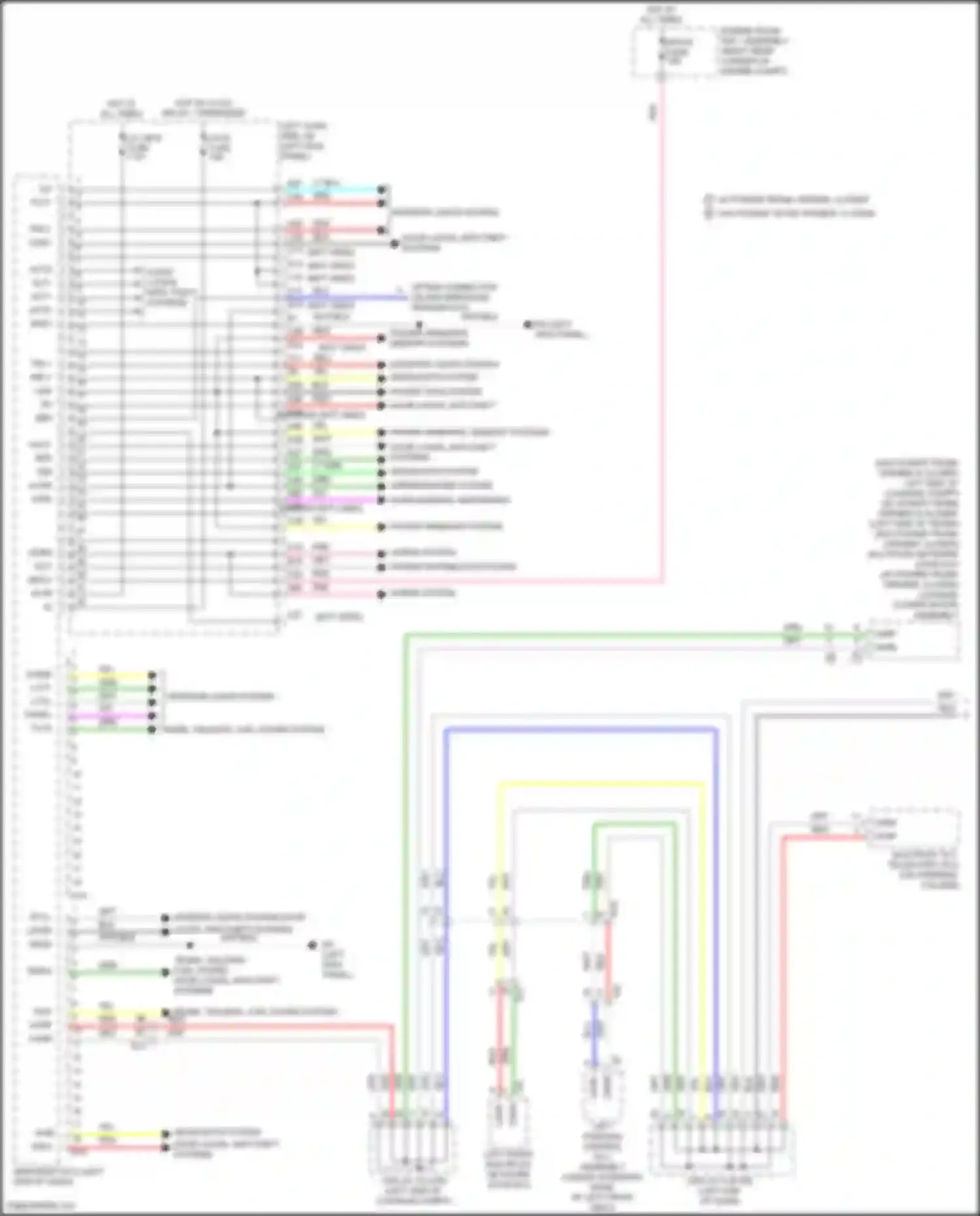 Wiring diagram power windows, memory systems for Lexus GS IV facelift (2015-2020)