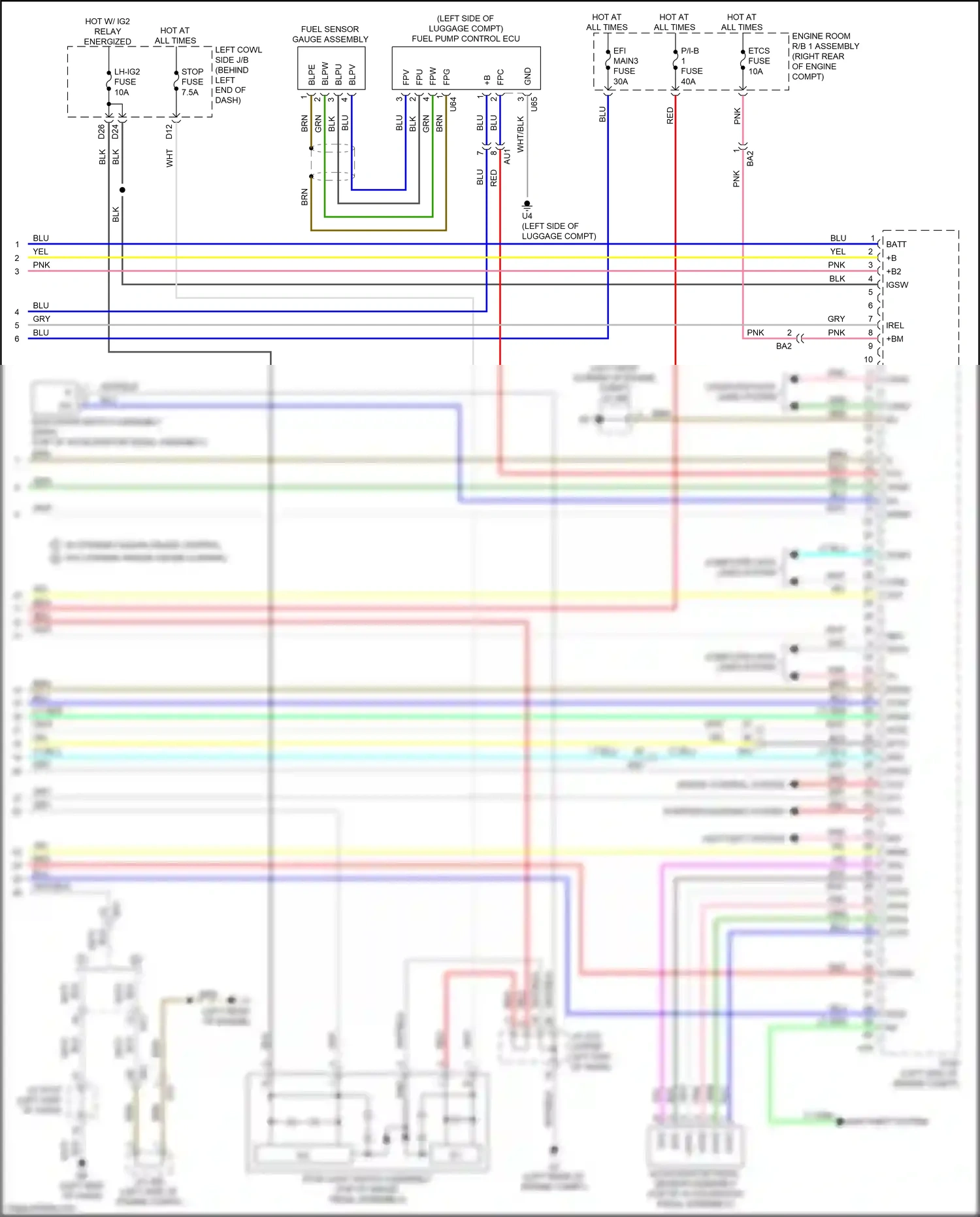 Lexus GS IV facelift (2015-2020) vcpp wiring diagram  (2 of 2)