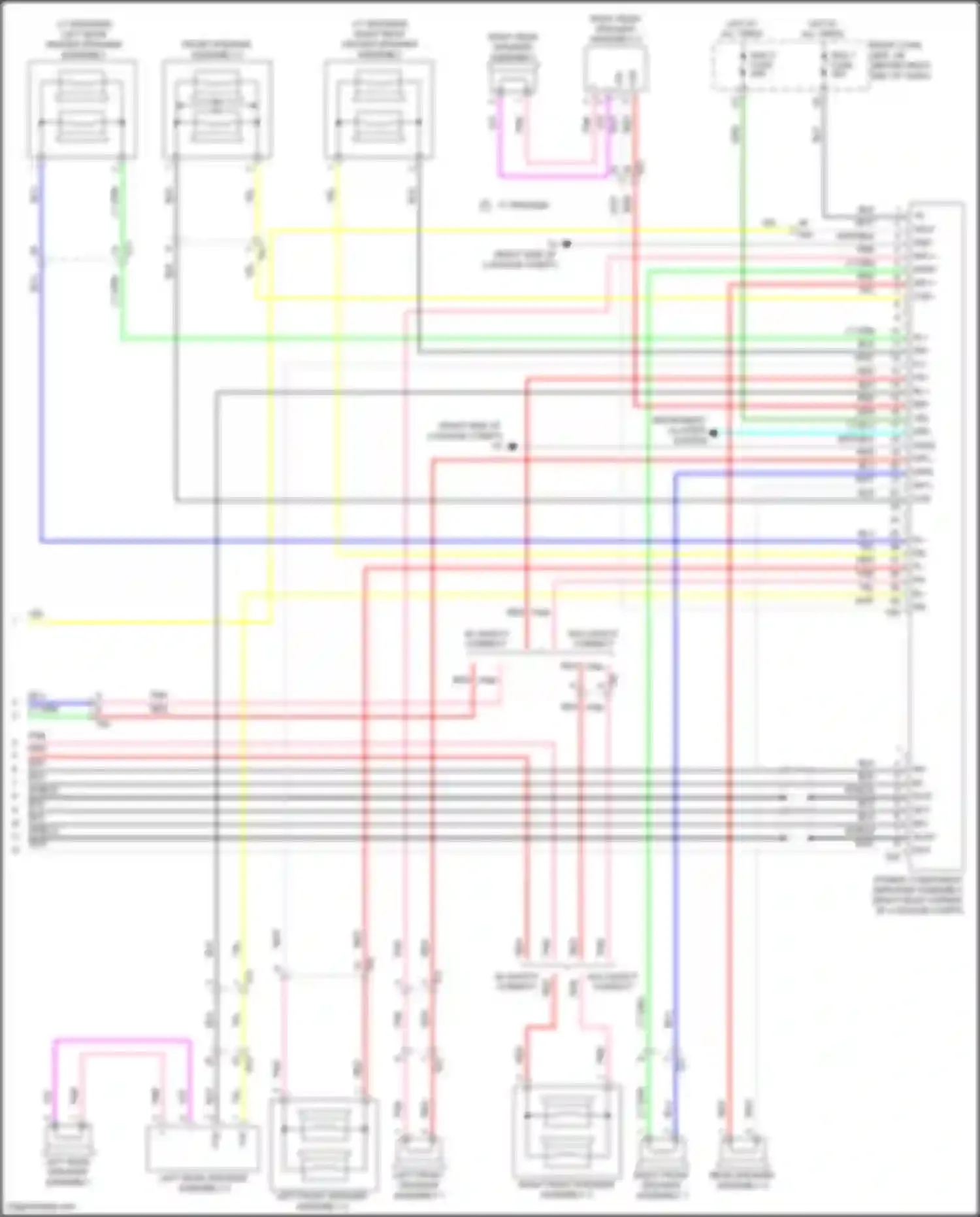 Wiring diagram w/o safety connect for Lexus GS IV facelift (2015-2020) (1 of 2)