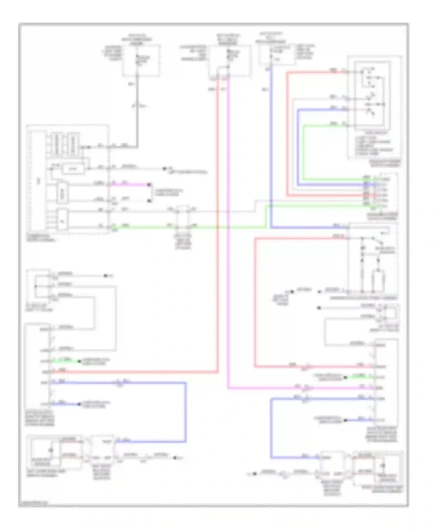 GS Lexus IV (2011-2015): Blind spot monitoring circuit