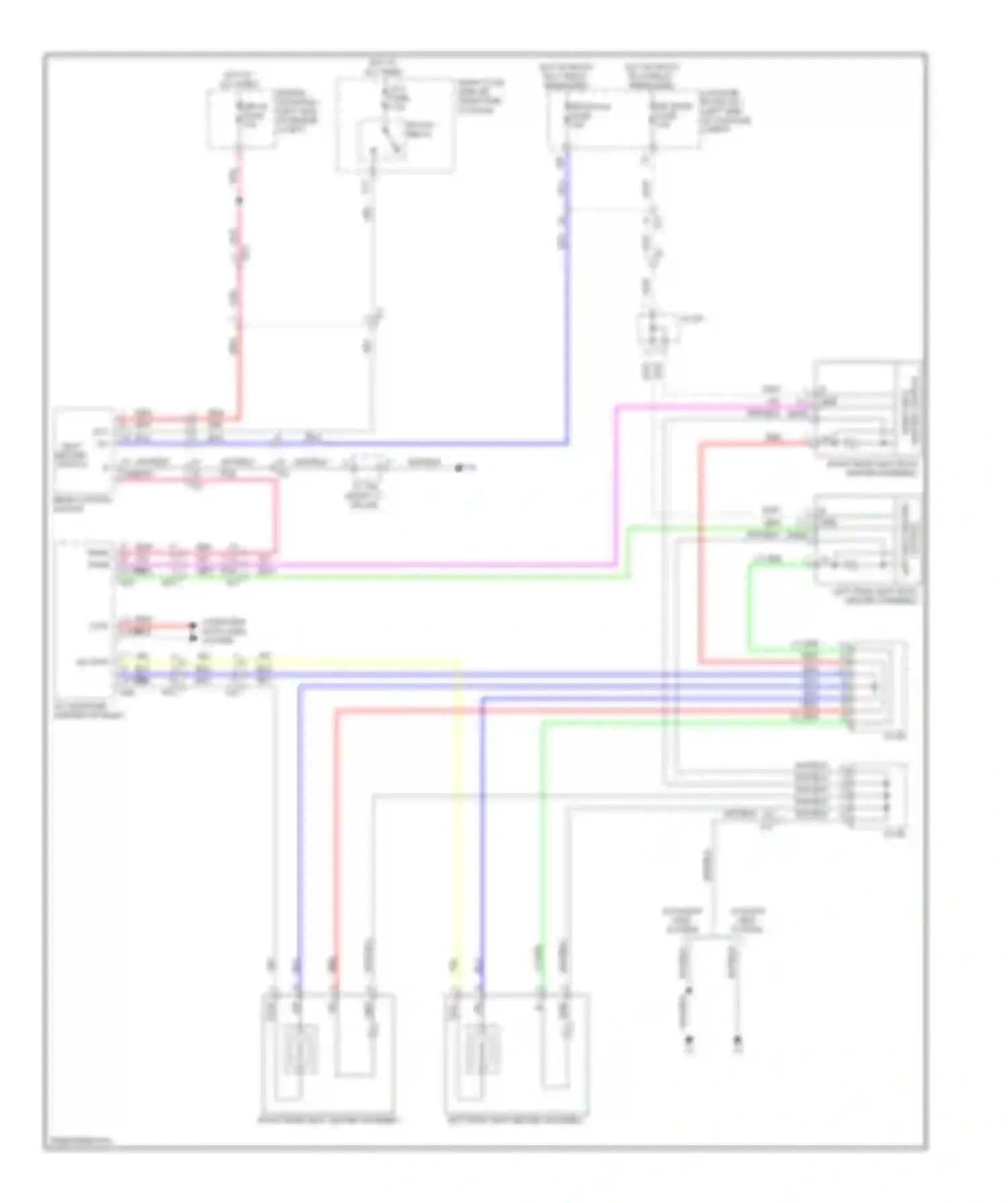 Wiring diagram left seat heater control for Lexus GS IV (2011-2015)