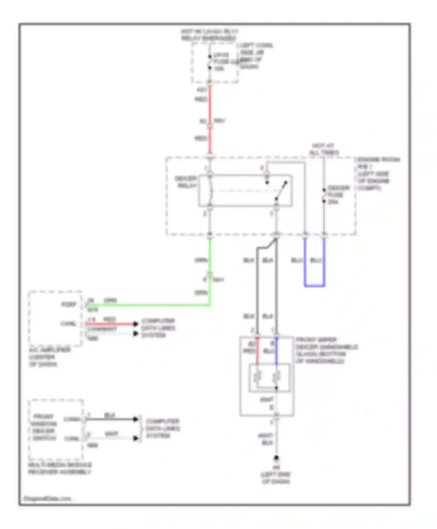 Wiring diagram deicer fuse for Lexus GS IV (2011-2015)