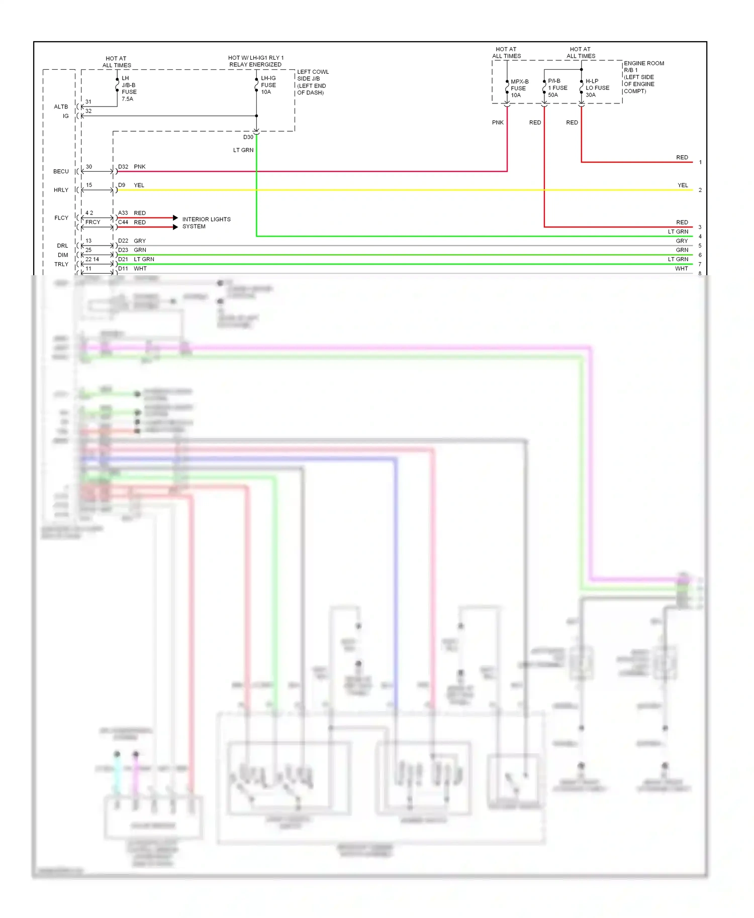 Lexus GS IV (2011-2015) automatic light control sensor (upper right side of dash) wiring diagram  (3 of 4)