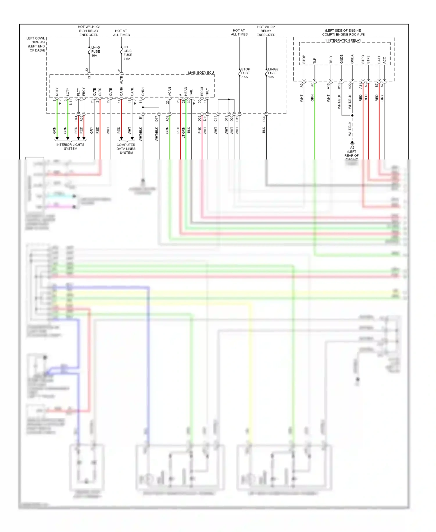 Lexus GS IV (2011-2015) automatic light control sensor (upper right side of dash) wiring diagram  (2 of 4)