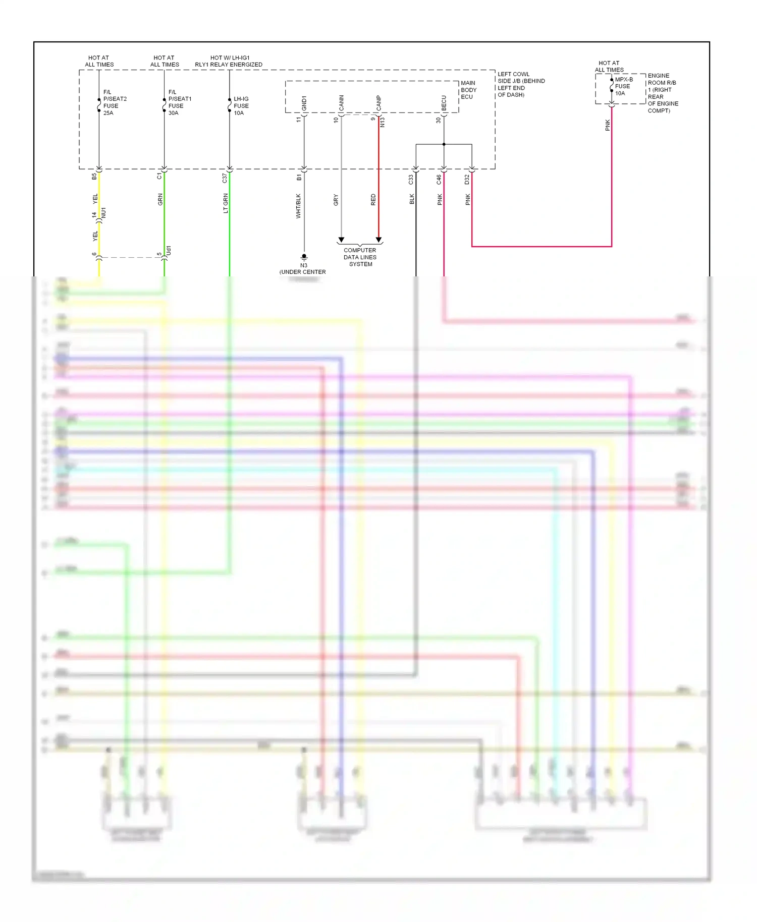 Lexus GS IV (2011-2015) back wiring diagram  (4 of 9)