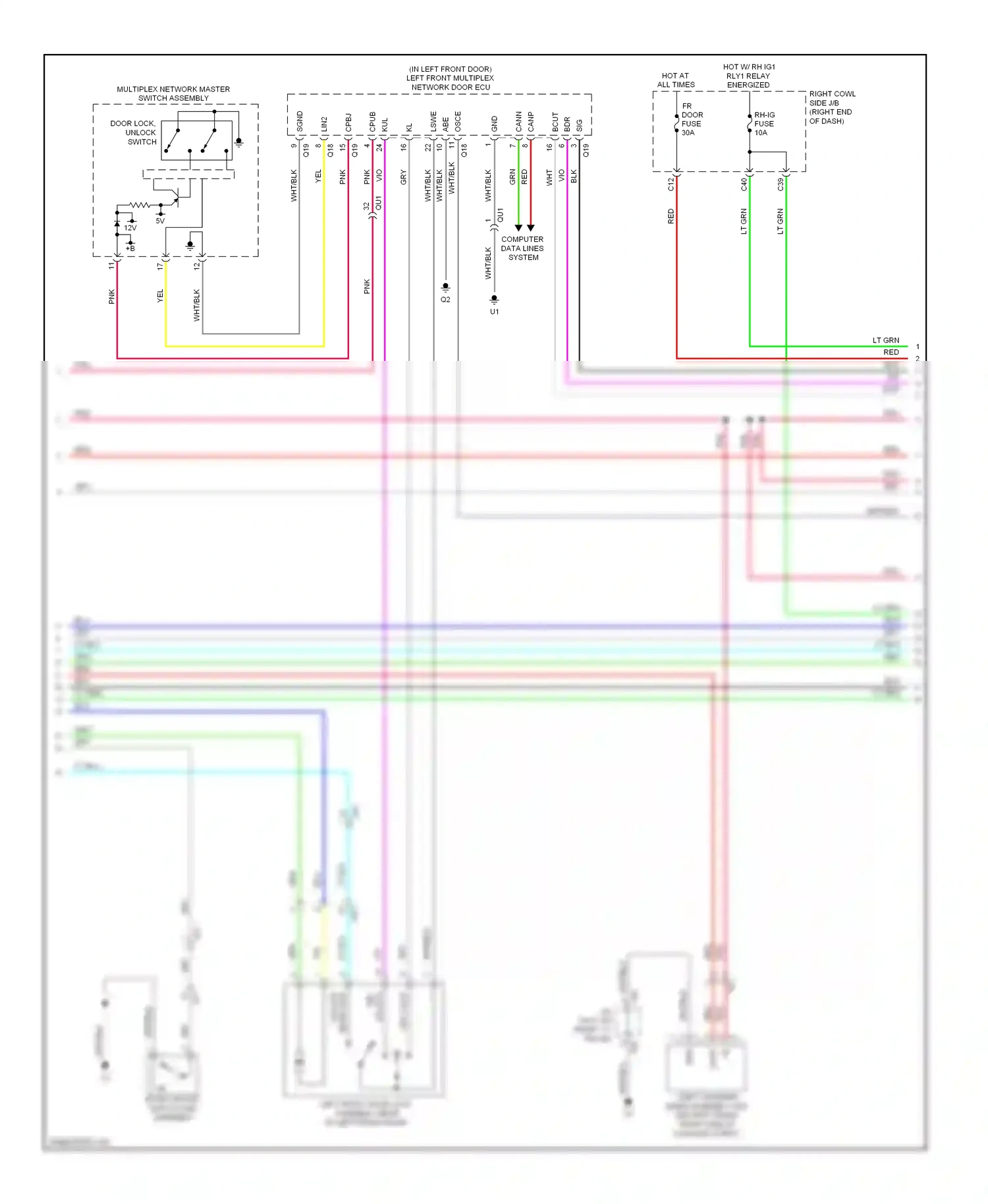 Lexus GS IV (2011-2015) detection wiring diagram  (1 of 2)