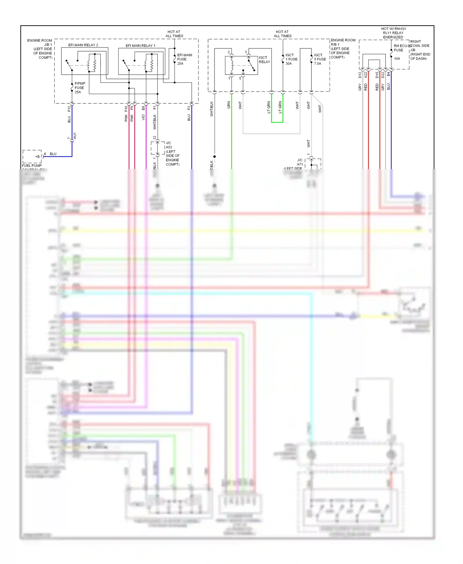 Lexus GS IV (2011-2015) ecm (engine control module) (left side of engine compt) wiring diagram  (13 of 17)
