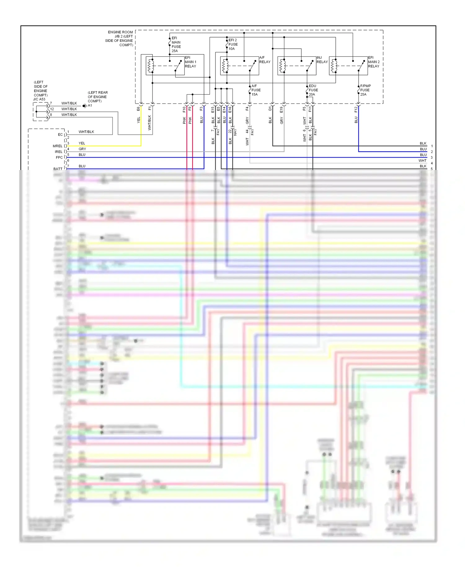 Lexus GS IV (2011-2015) ecm (engine control module) (left side of engine compt) wiring diagram  (8 of 17)
