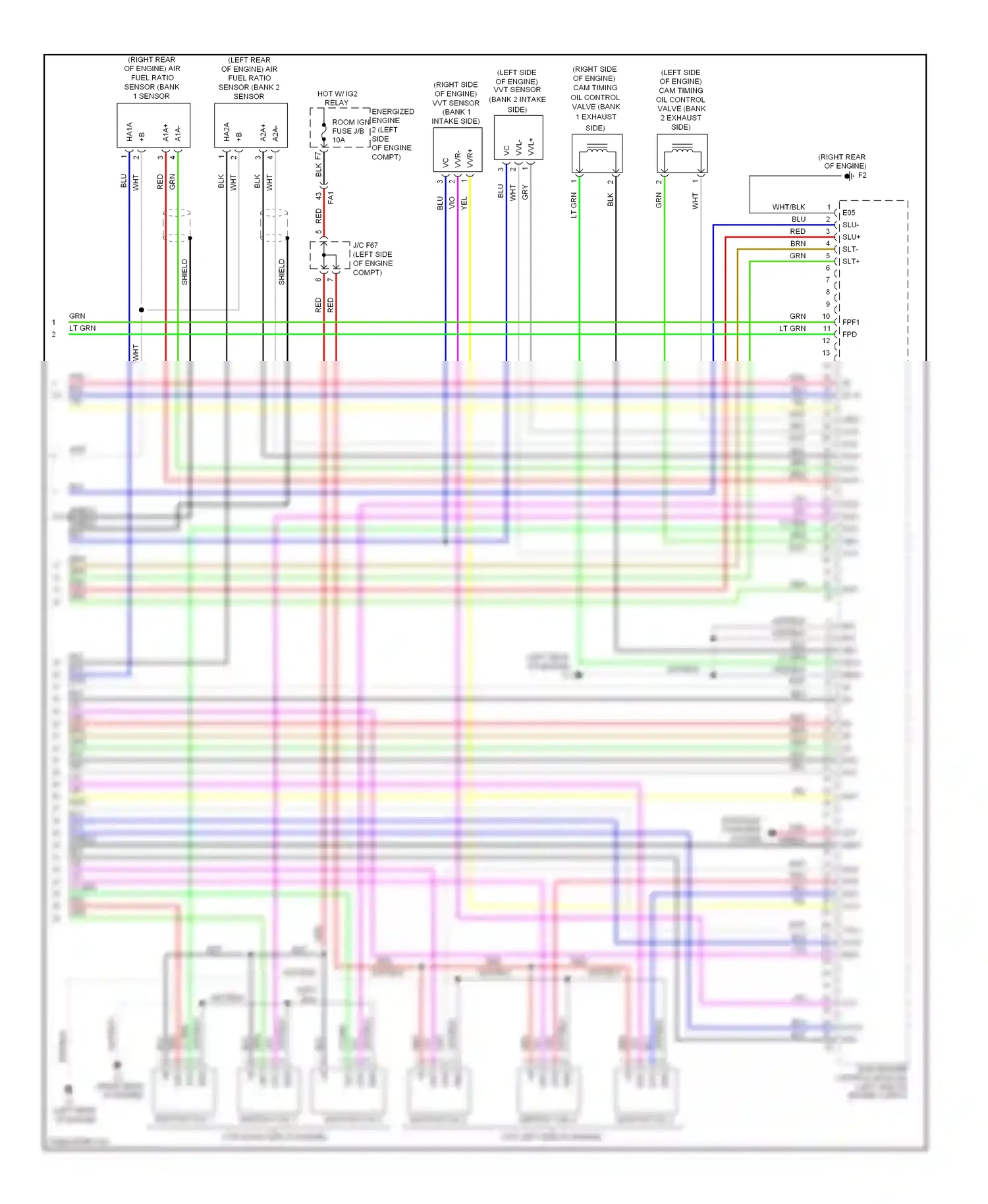 Lexus GS IV (2011-2015) ecm (engine control module) (left side of engine compt) wiring diagram  (10 of 17)