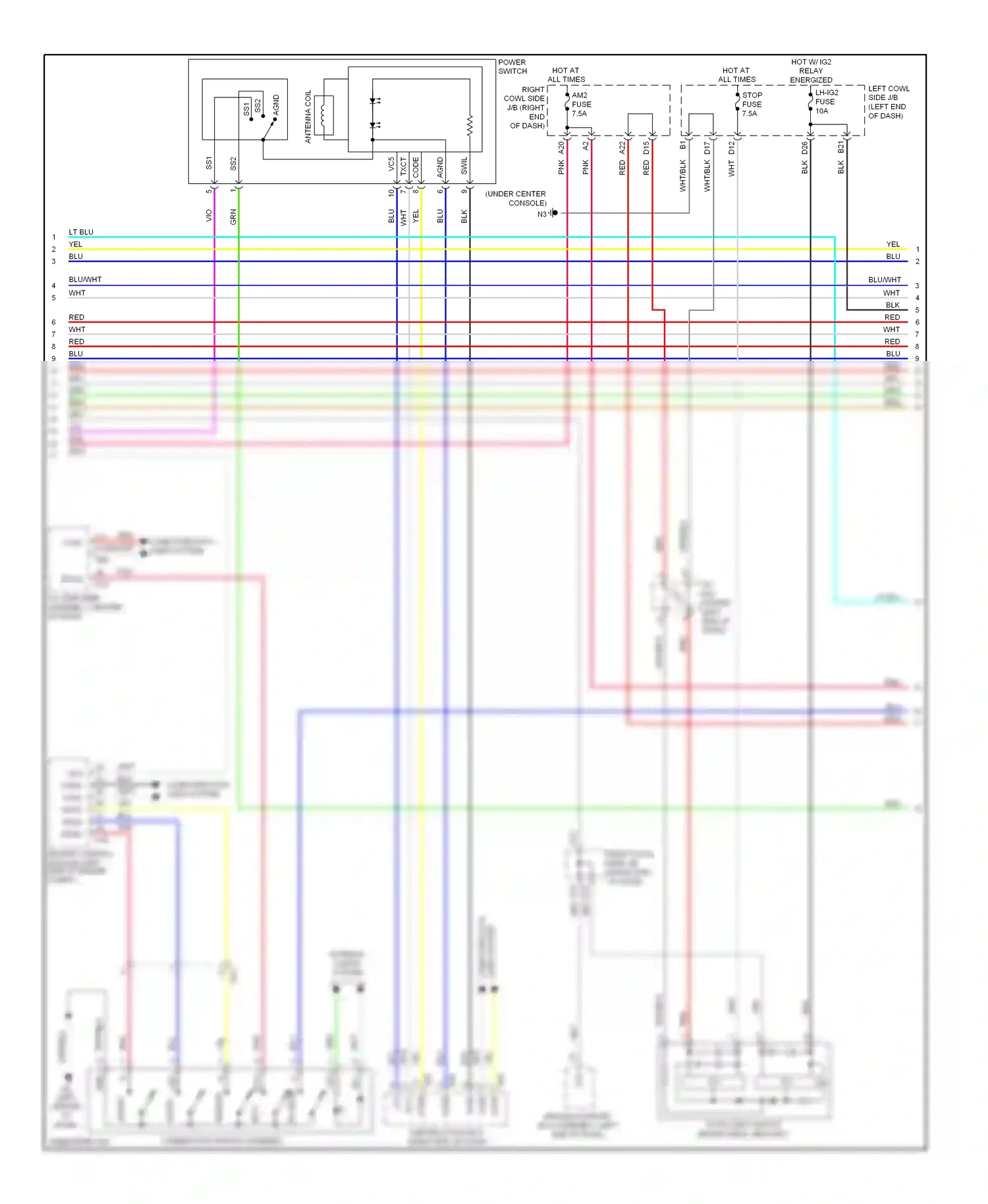 Lexus GS IV (2011-2015) engine control module (left side of engine compt) wiring diagram  (3 of 3)