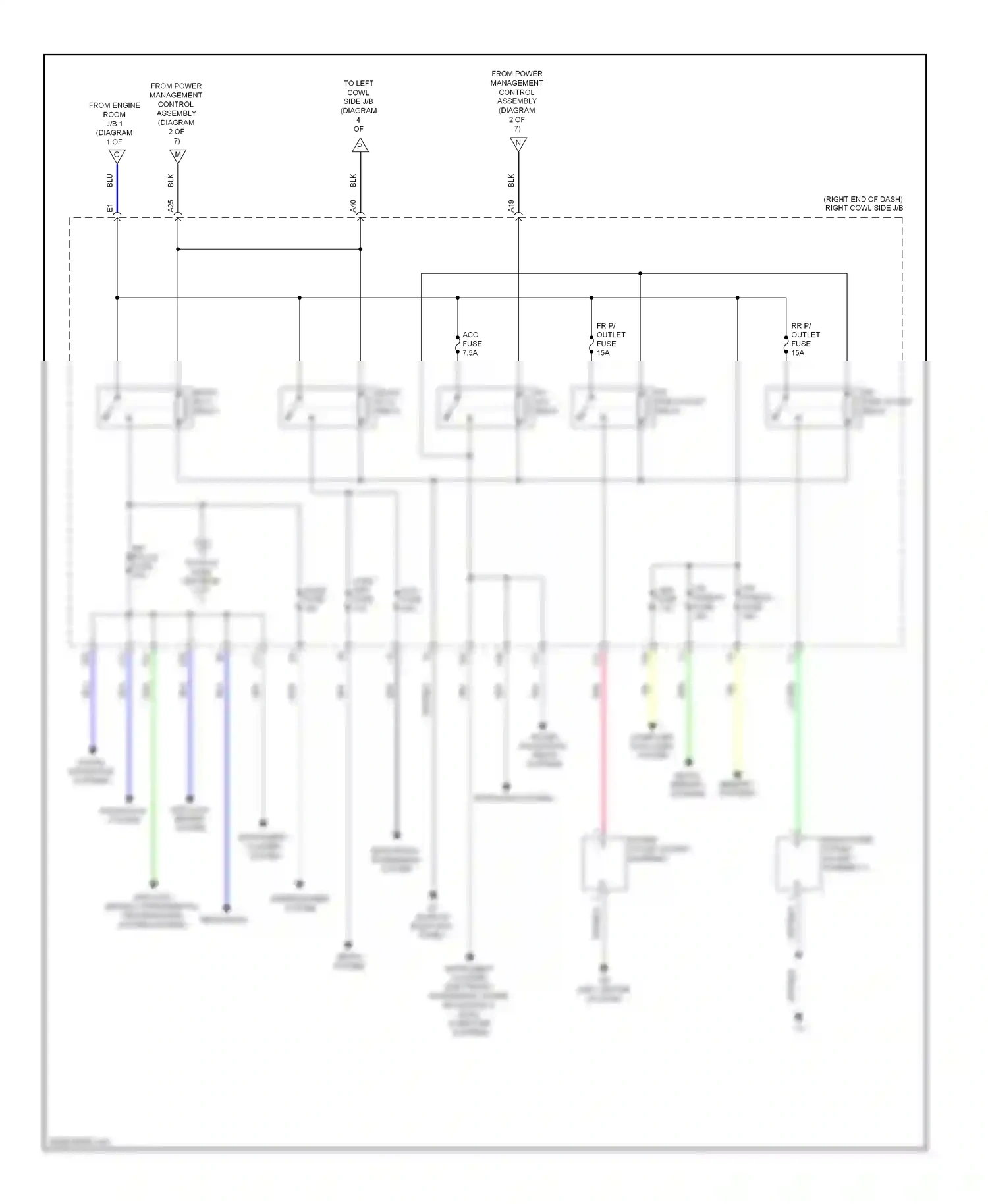 Lexus GS IV (2011-2015) fr p/outlet wiring diagram  (1 of 1)