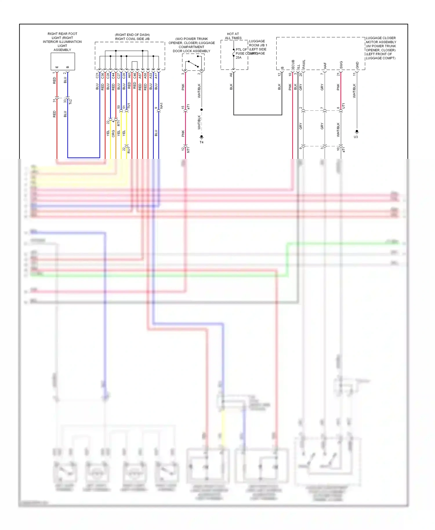 Lexus GS IV (2011-2015) half wiring diagram  (1 of 1)