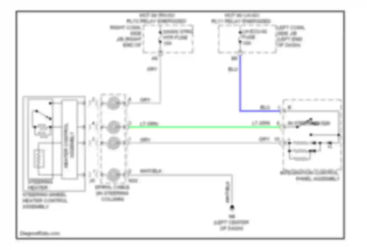 Wiring diagram heater control assembly for Lexus GS IV (2011-2015) (1 of 1)
