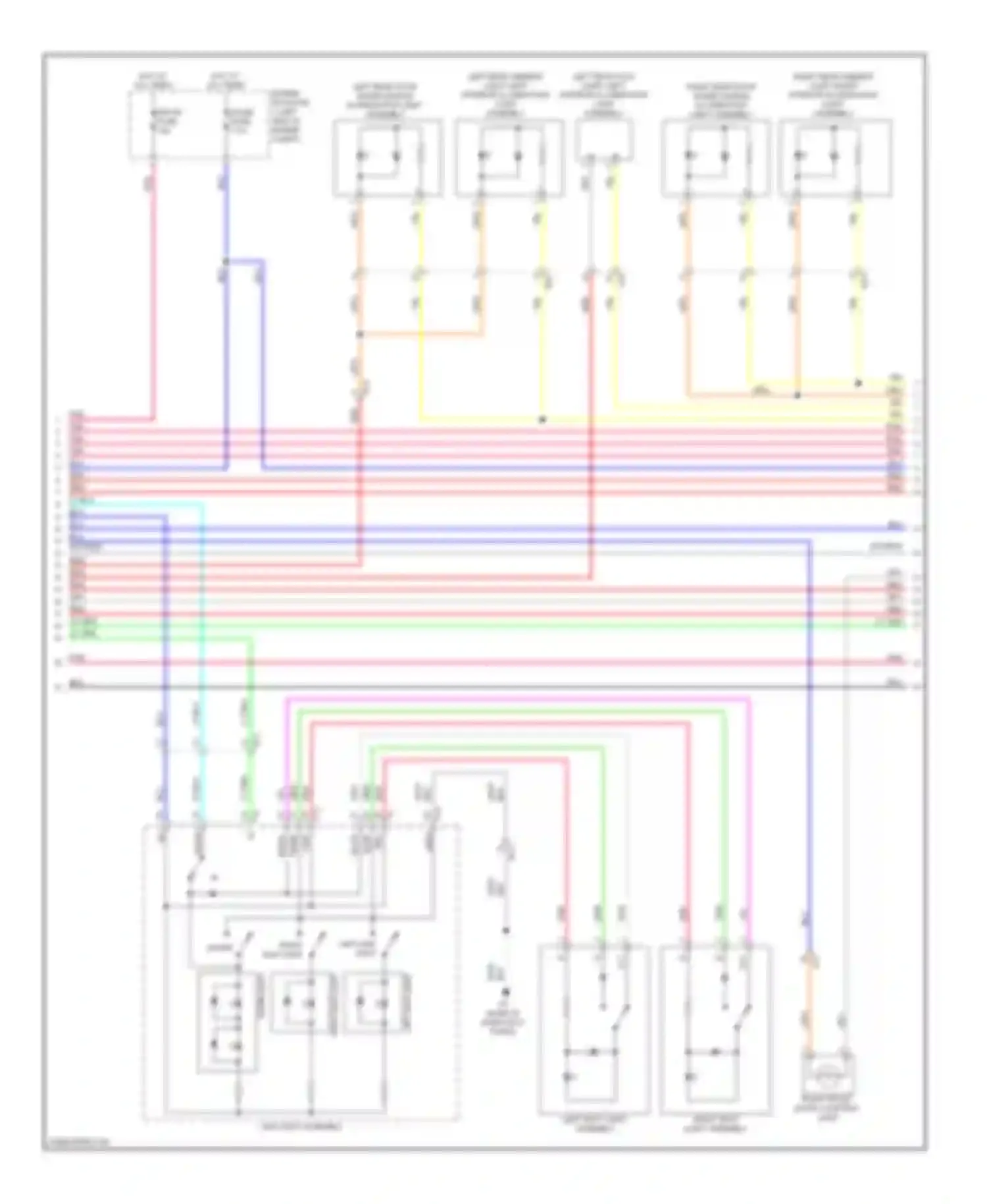 Wiring diagram right rear door inside handle illumination light assembly for Lexus GS IV (2011-2015)