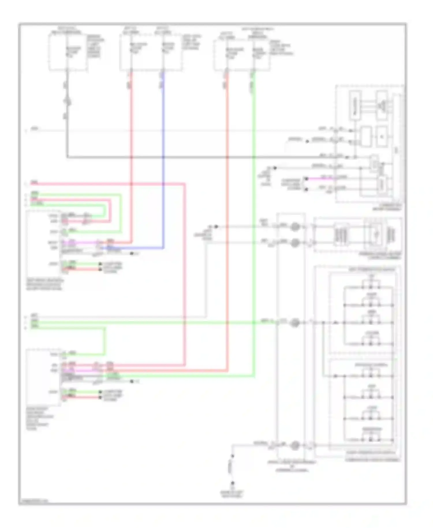 Wiring diagram left steering pad switch for Lexus GS IV (2011-2015)
