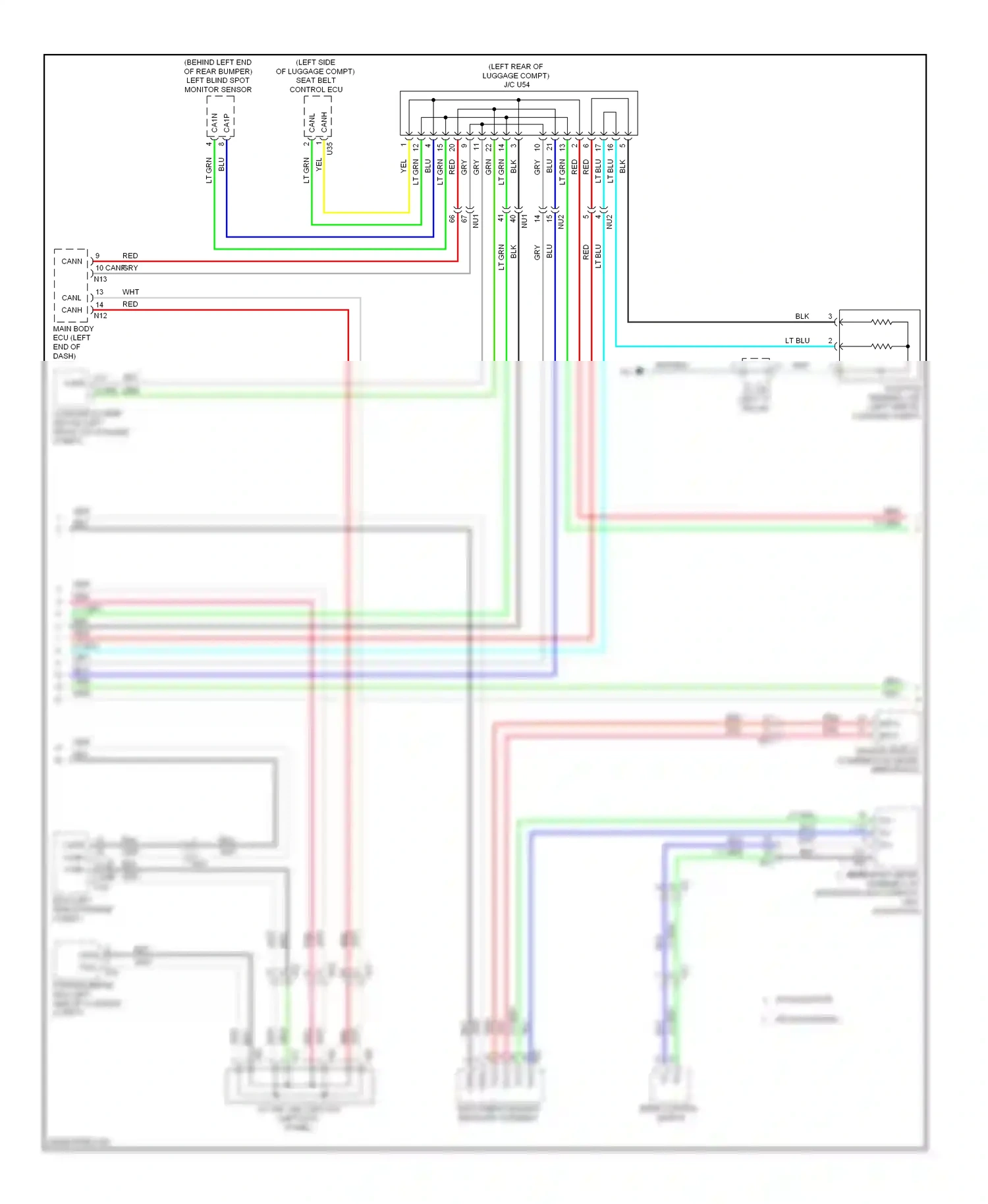 Lexus GS IV (2011-2015) (left kick panel) wiring diagram  (5 of 6)