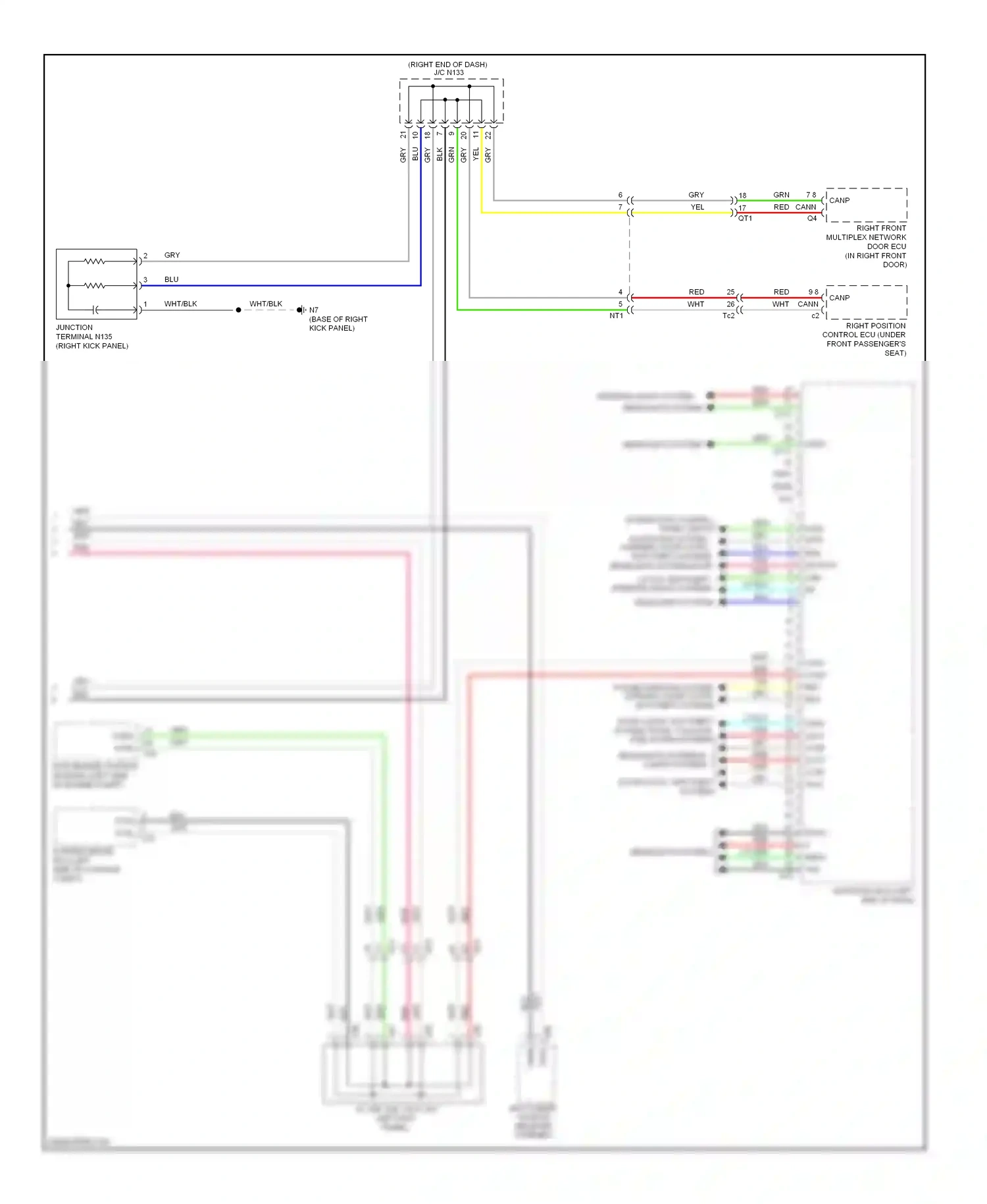 Lexus GS IV (2011-2015) (left kick panel) wiring diagram  (3 of 6)
