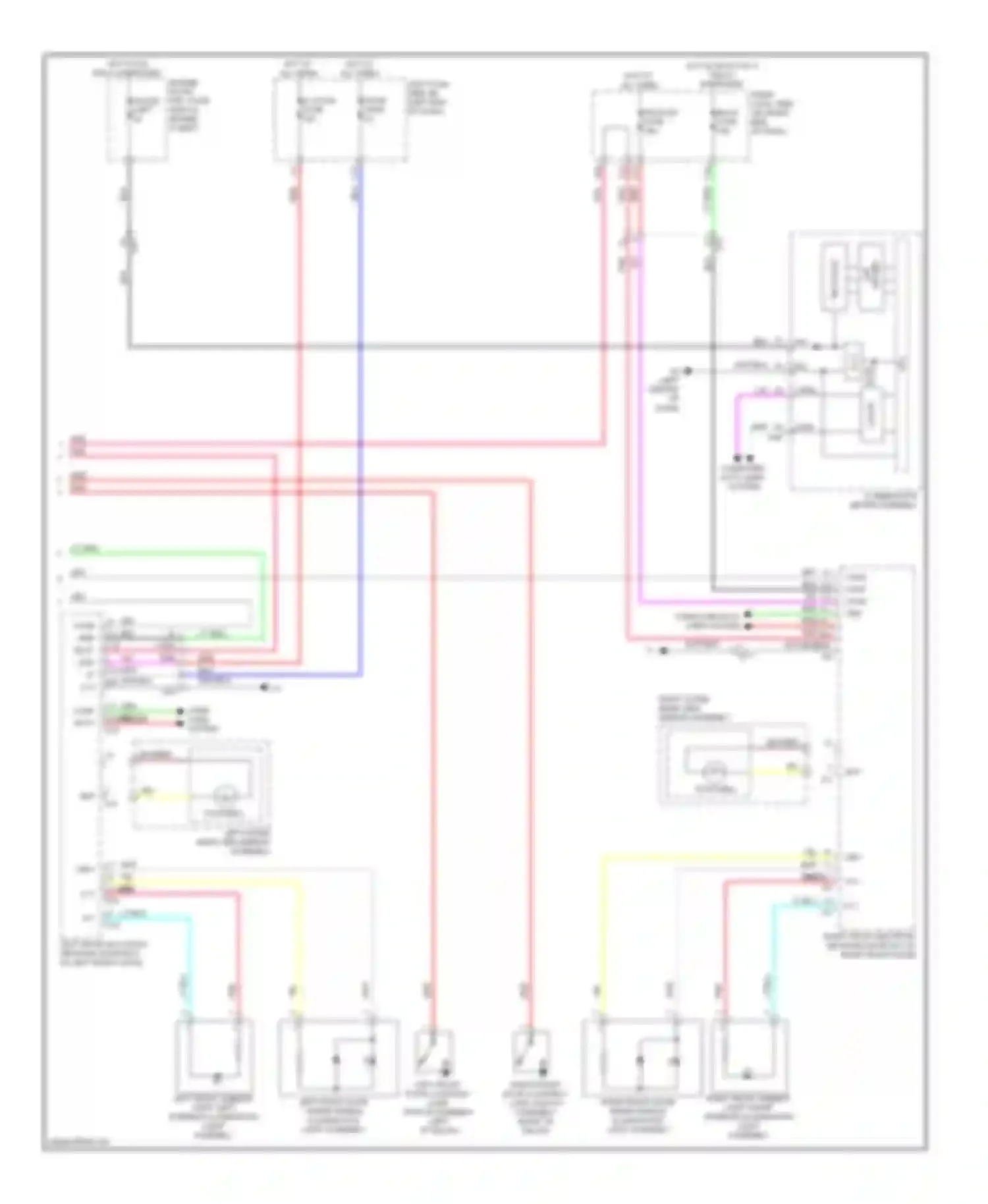 Wiring diagram right front door inside handle illumination light assembly for Lexus GS IV (2011-2015)