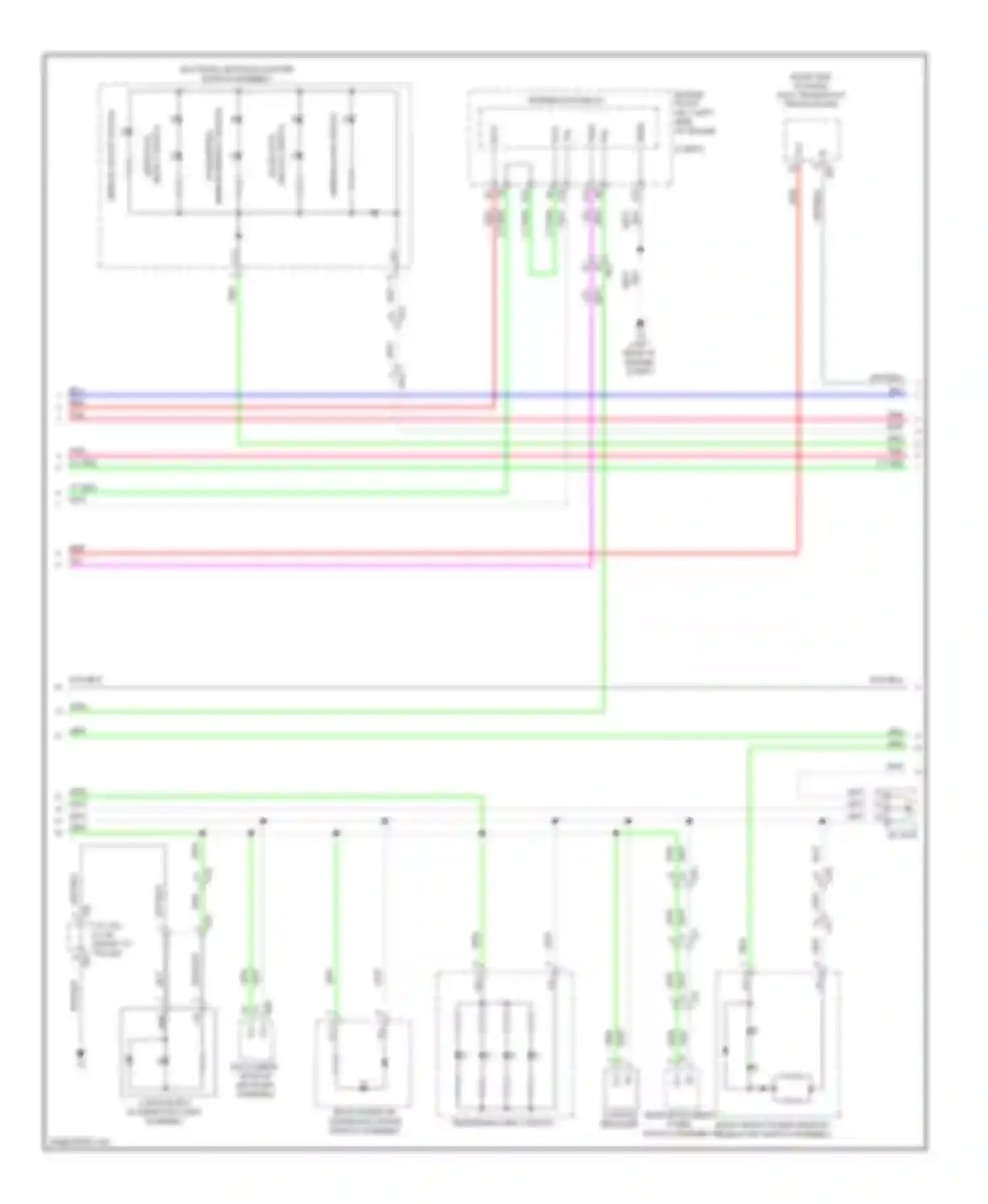 Wiring diagram mirror r/l select switch for Lexus GS IV (2011-2015)