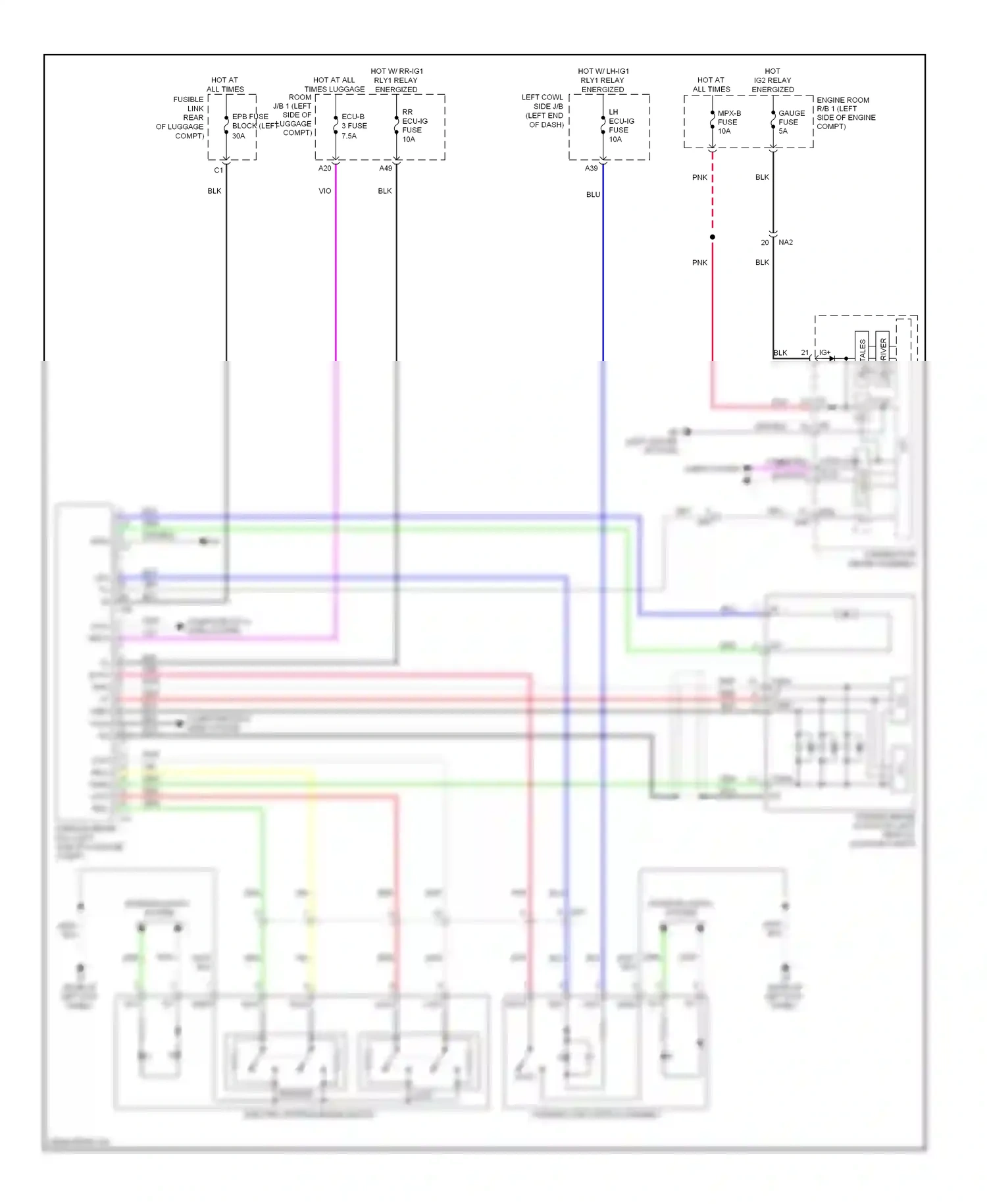 Lexus GS IV (2011-2015) release wiring diagram  (1 of 1)