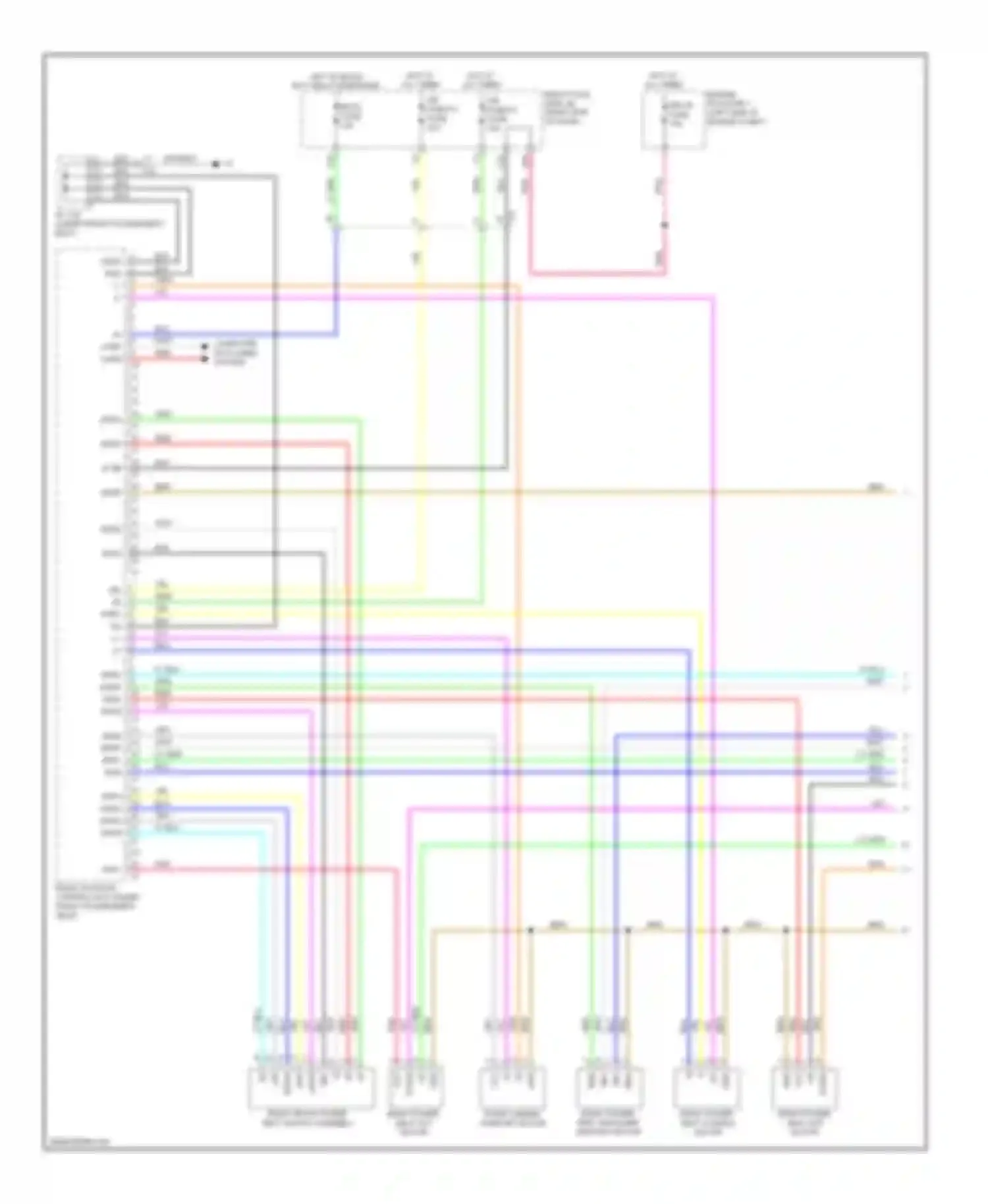 Wiring diagram right front power seat switch assembly for Lexus GS IV (2011-2015) (4 of 4)