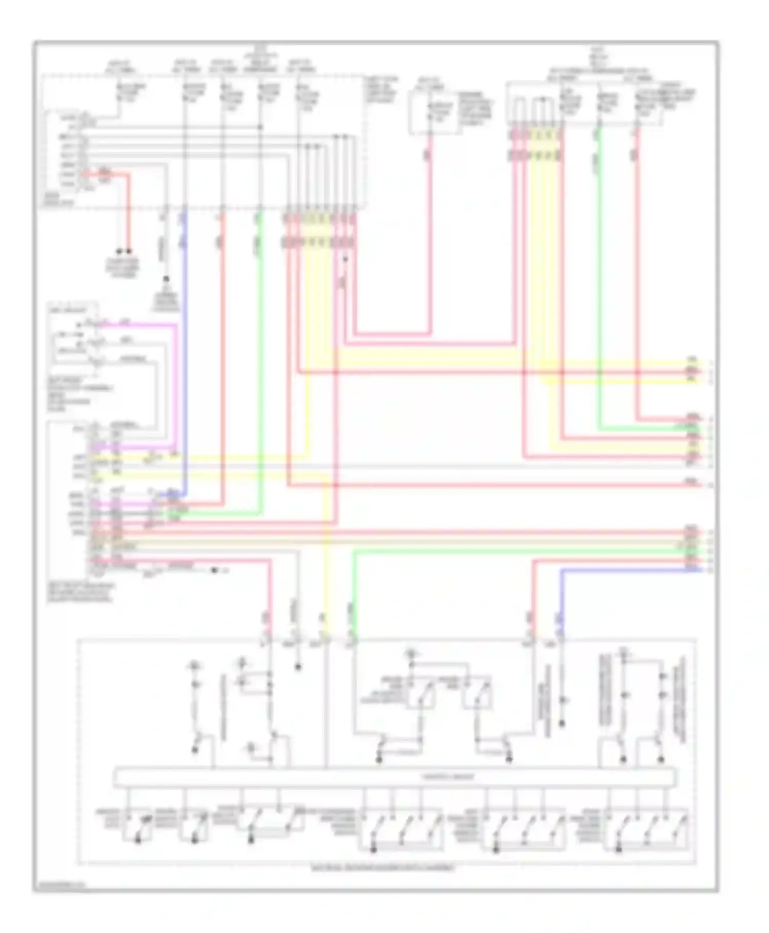 Wiring diagram r/l door fuse for Lexus GS IV (2011-2015) (2 of 2)