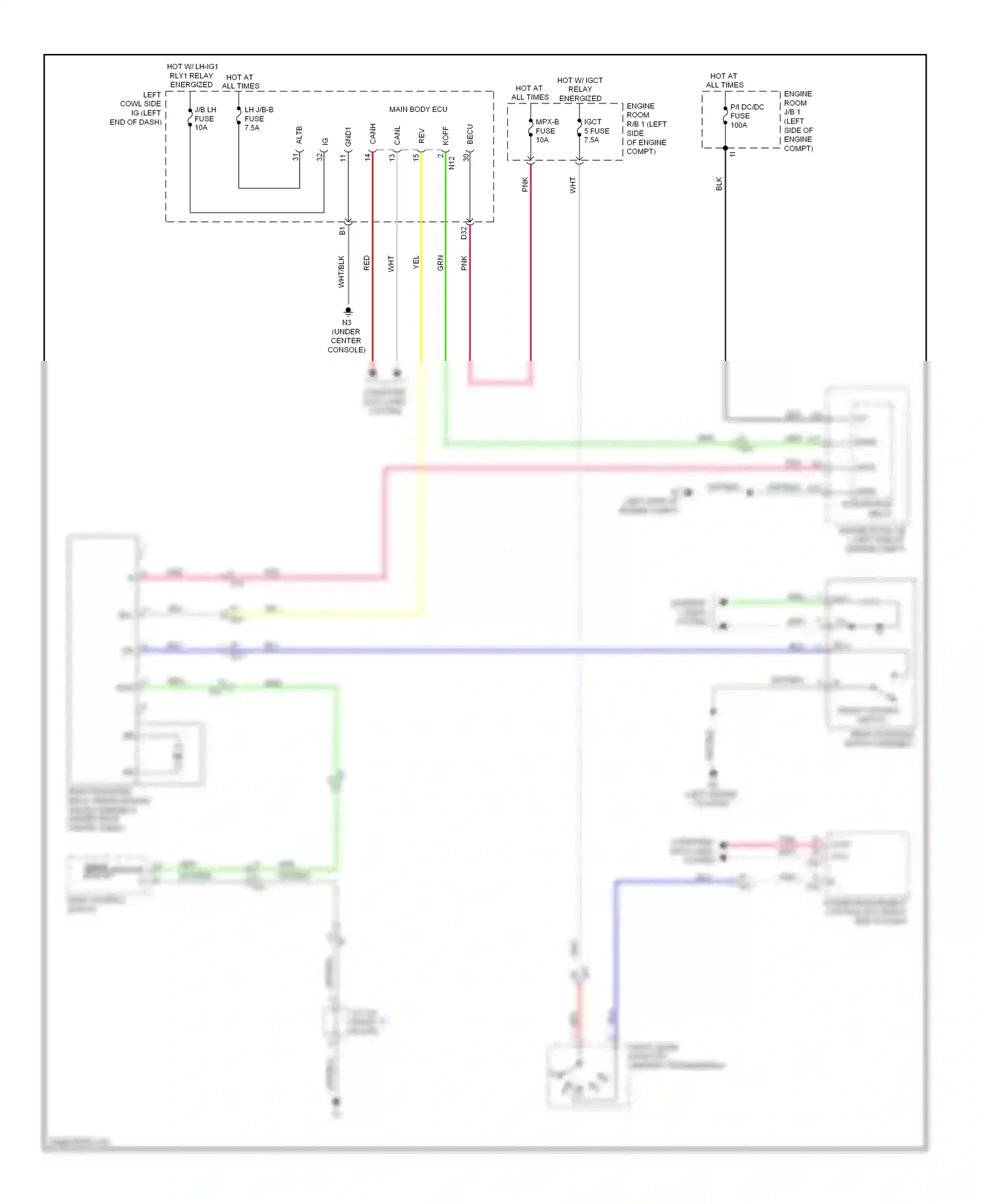 Lexus GS IV (2011-2015) rssh wiring diagram  (2 of 2)