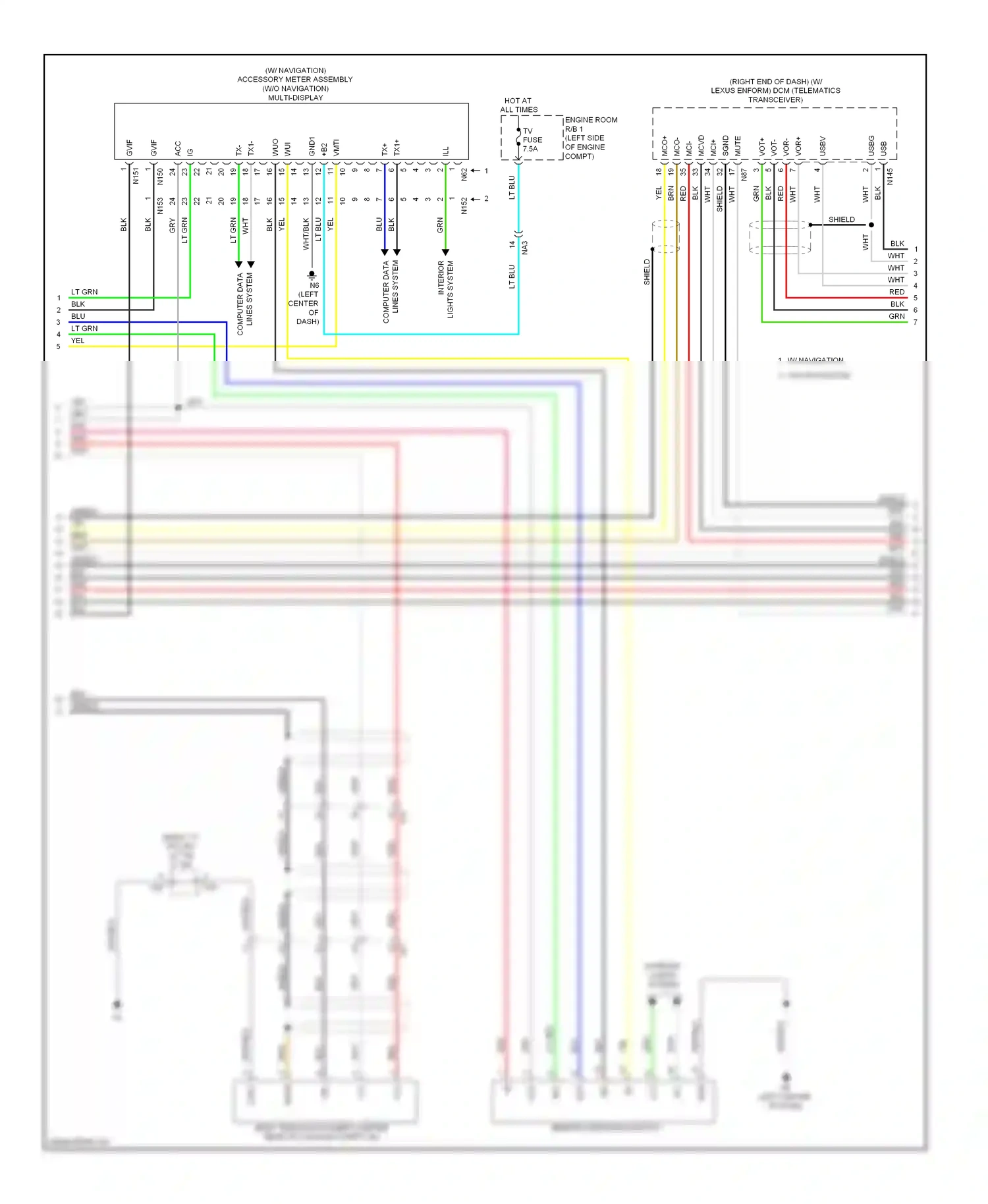 Lexus GS IV (2011-2015) shield wiring diagram  (2 of 24)