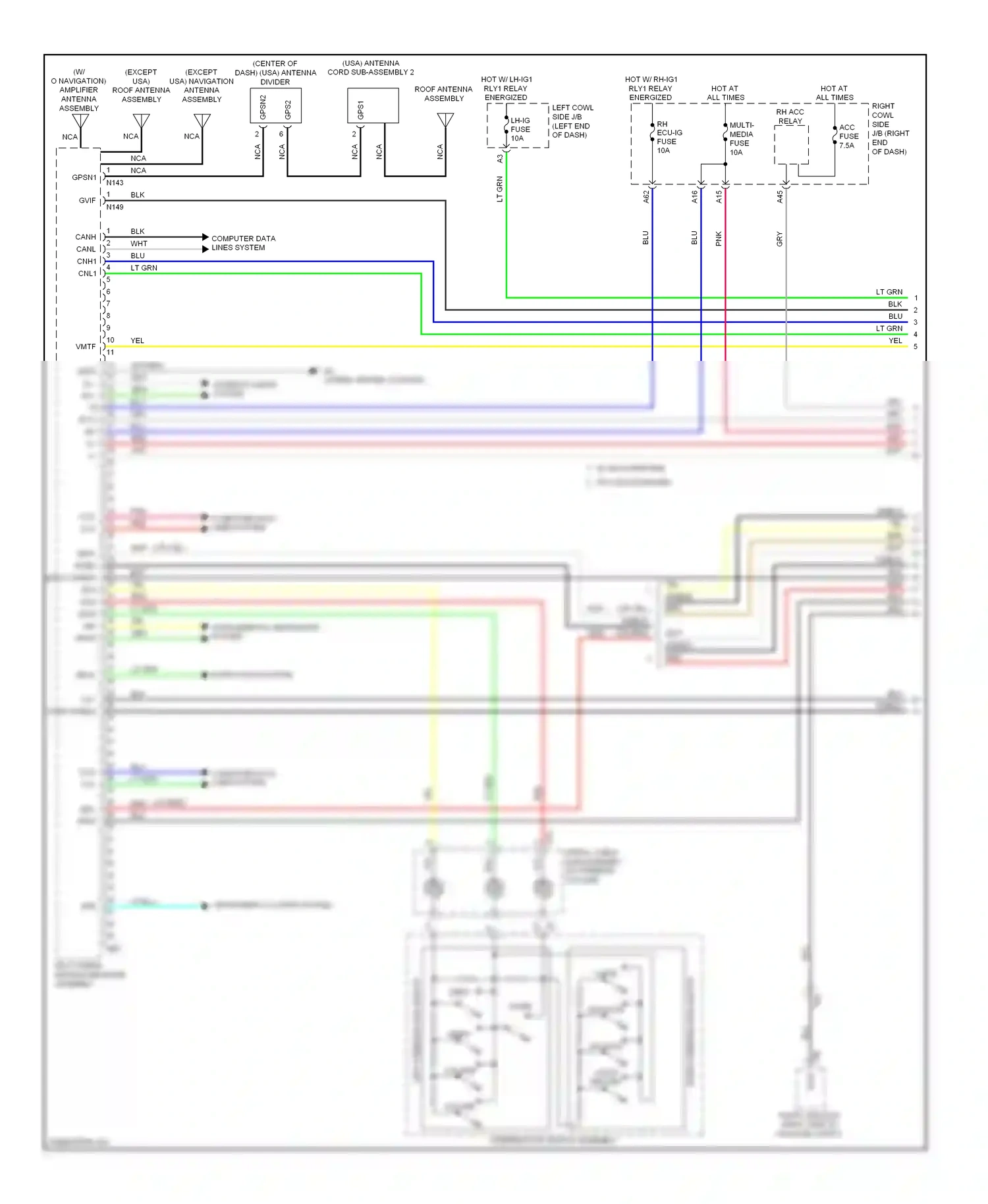 Lexus GS IV (2011-2015) shield wiring diagram  (1 of 24)