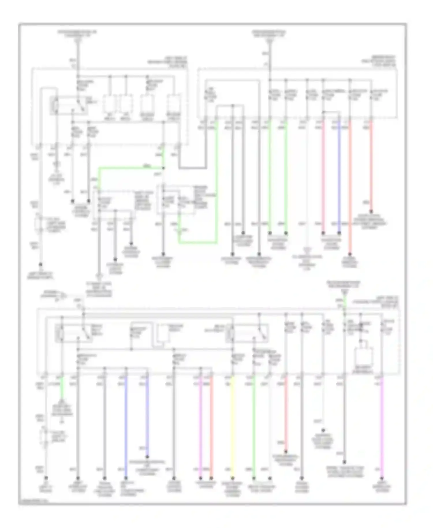 Wiring diagram trunk, seats tailgate, system fuel doors system for Lexus GS IV (2011-2015) (1 of 1)