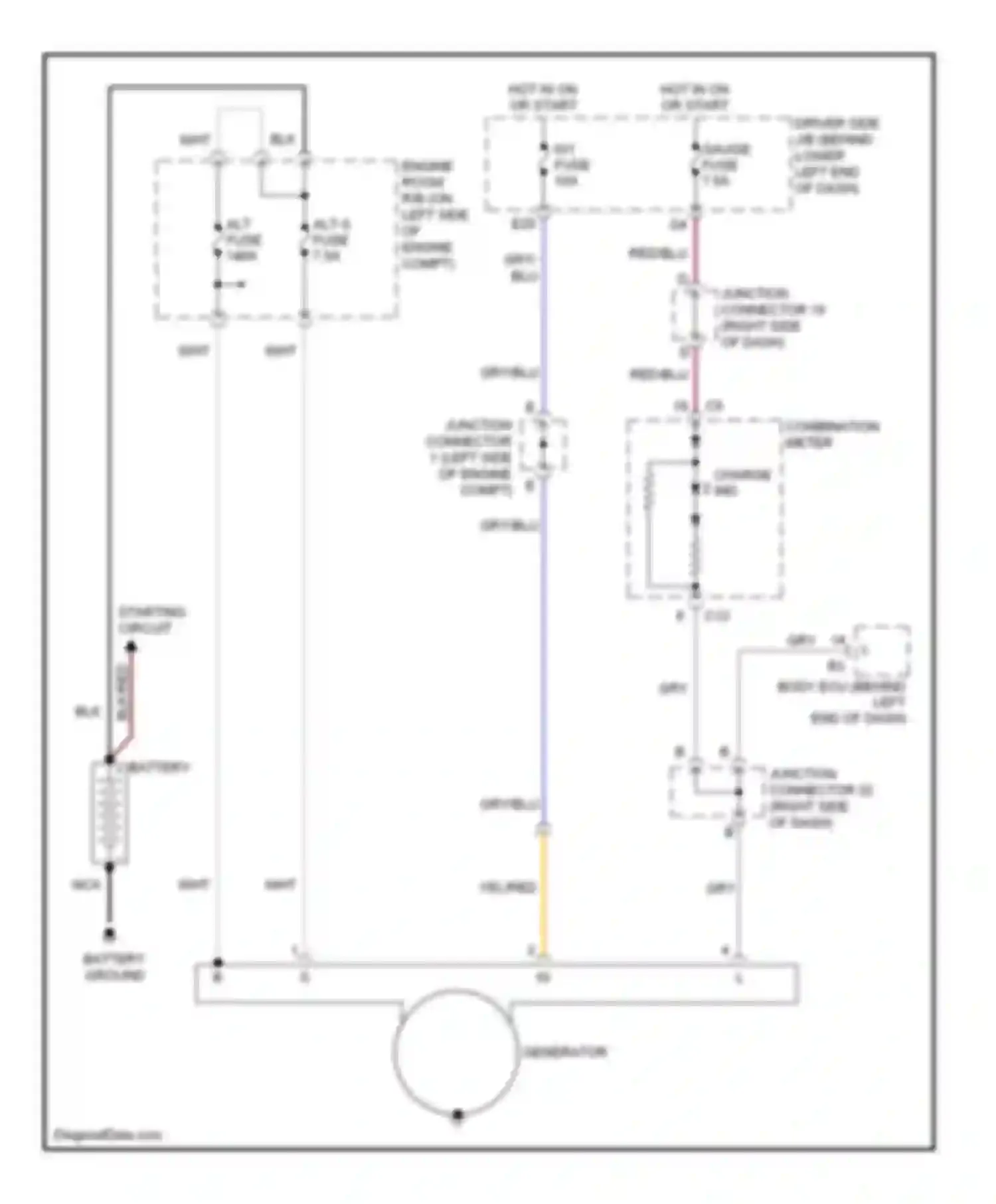 GX Lexus J120 (2002-2009): Charging circuit