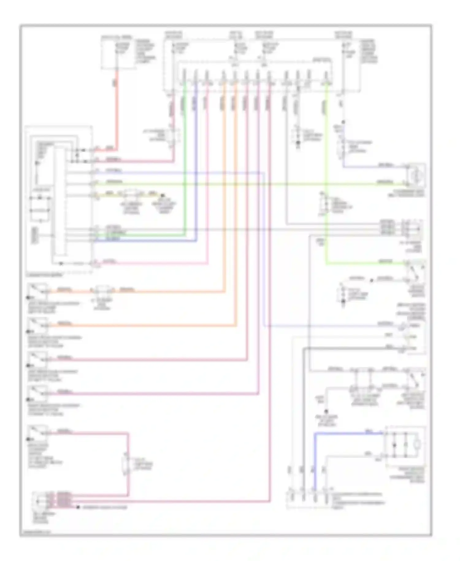 GX Lexus J120 (2002-2009): Key reminder & seat belt warning circuit