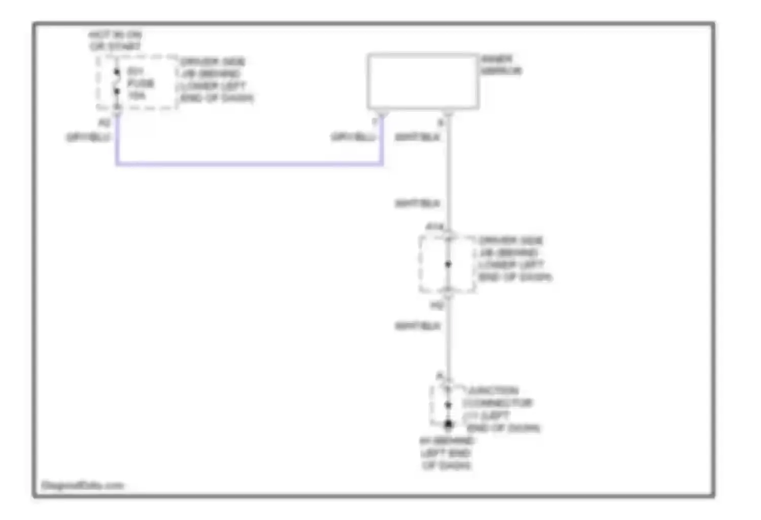 Wiring diagram inner mirror for Lexus GX J120 (2002-2009) (1 of 2)