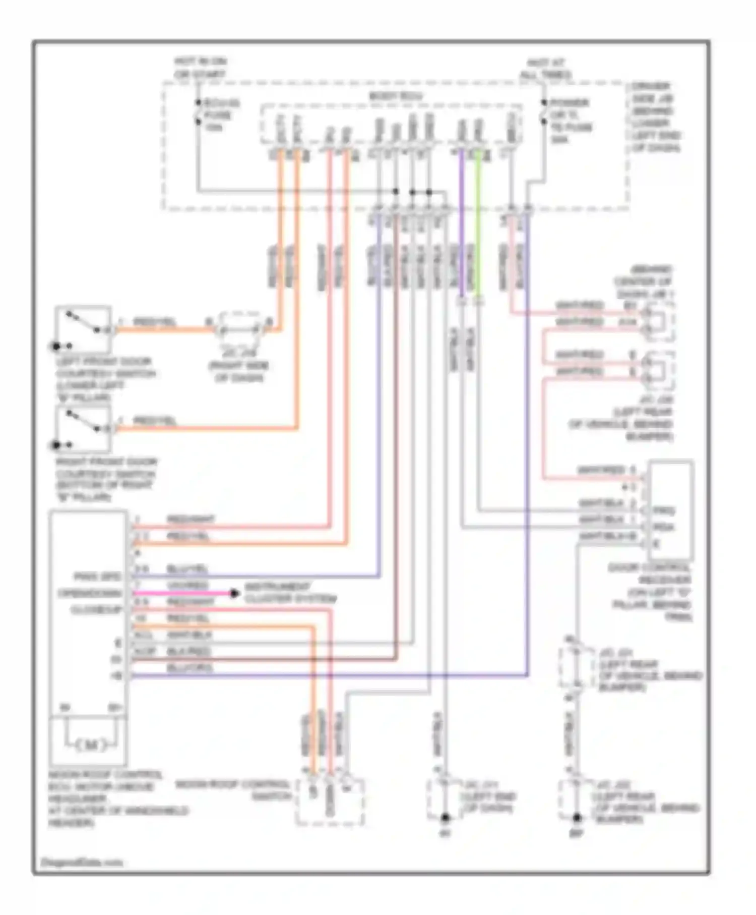 Wiring diagram instrument cluster system for Lexus GX J120 (2002-2009) (2 of 2)