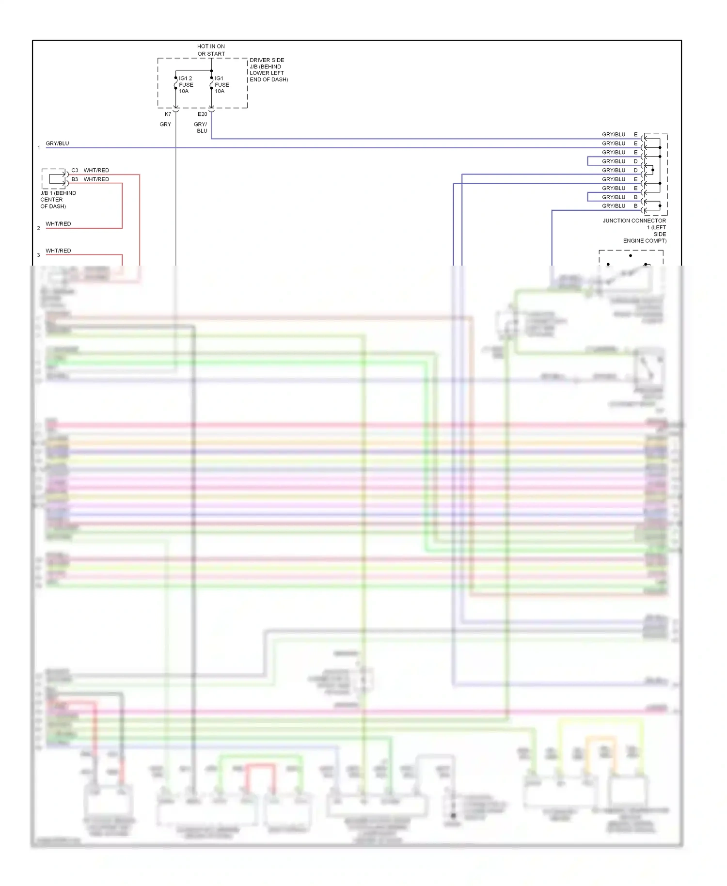 Lexus GX J120 (2002-2009) switch wiring diagram  (1 of 2)