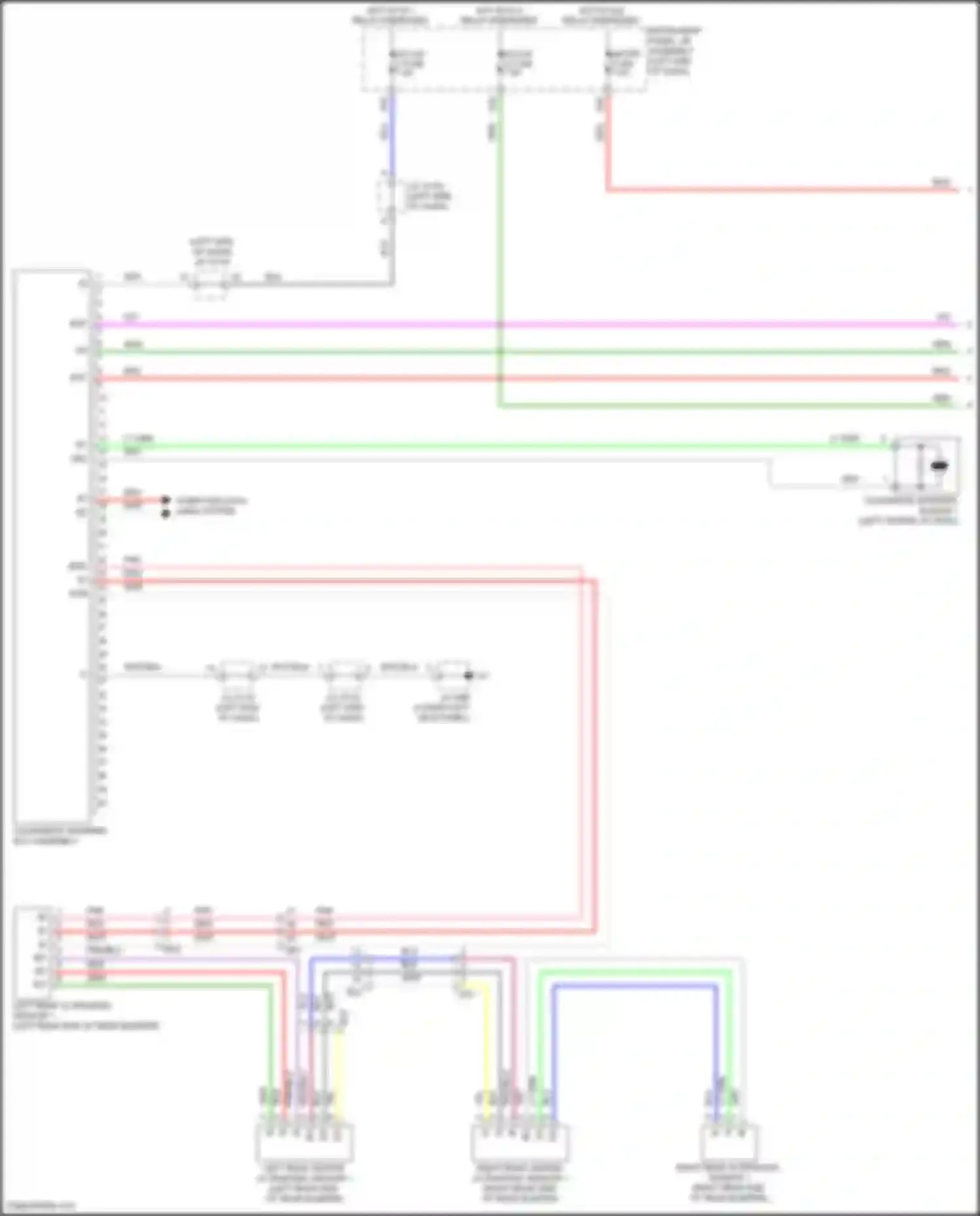 GX Lexus J150 facelift 2 (2019-2023): Rear sonar circuit (1 of 2)