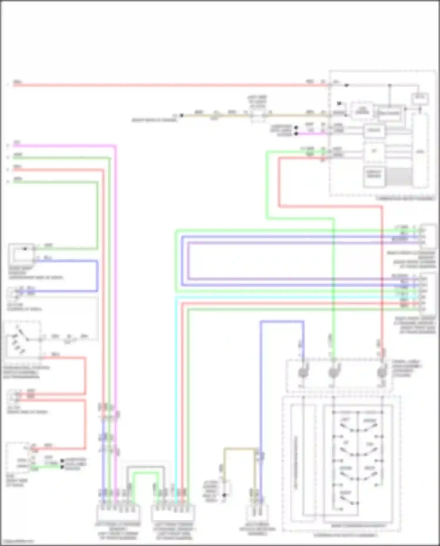 GX Lexus J150 facelift 2 (2019-2023): Rear sonar circuit (2 of 2)