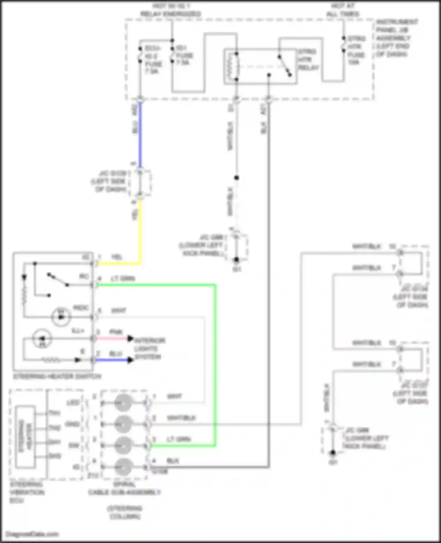 GX Lexus J150 facelift 2 (2019-2023): Heated steering wheel circuit