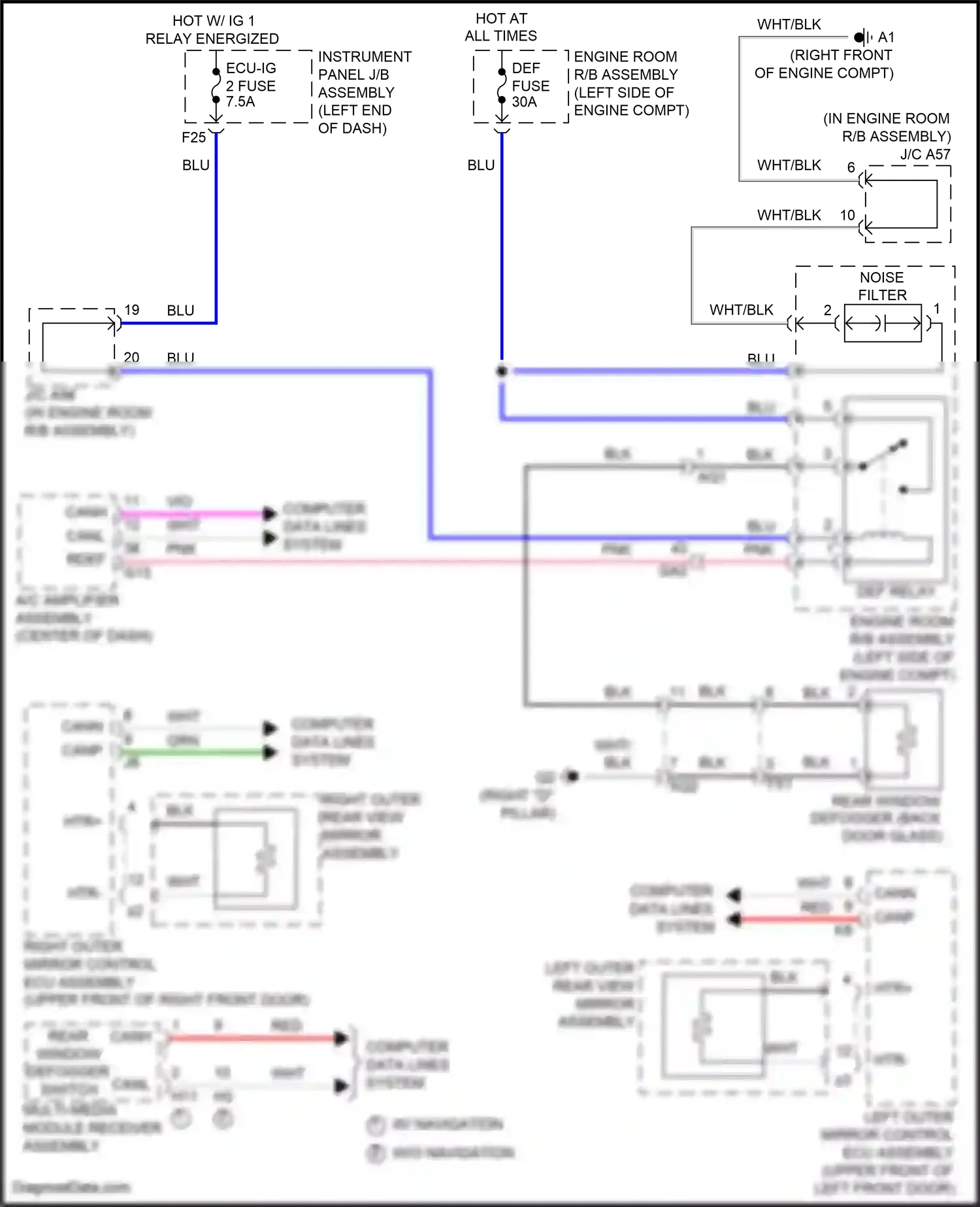 Lexus GX J150 facelift 2 (2019-2023) computer data lines system wiring diagram  (10 of 69)