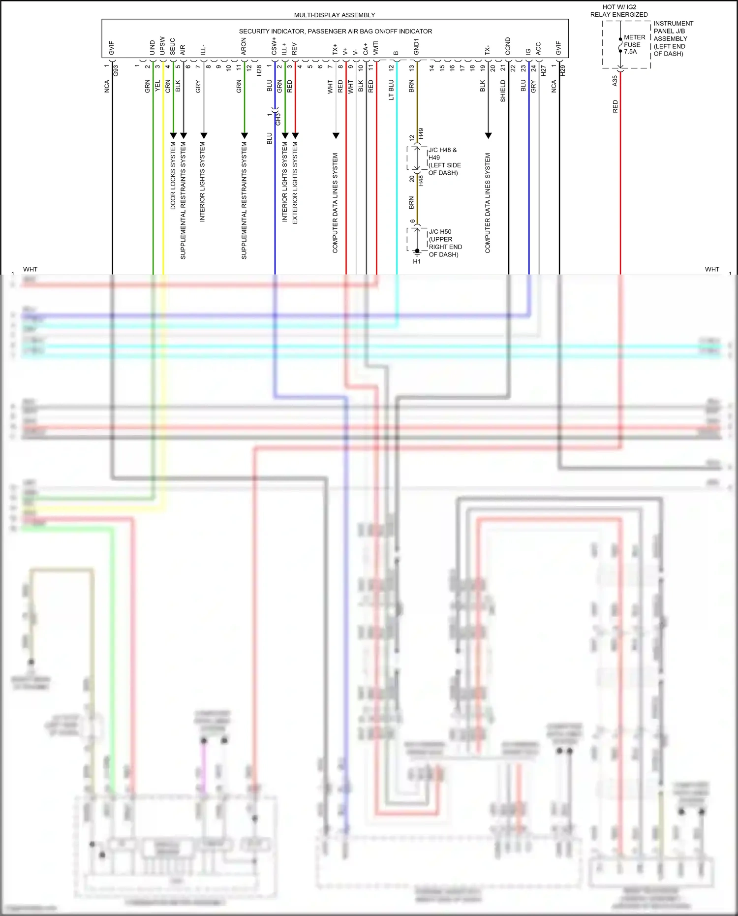 Lexus GX J150 facelift 2 (2019-2023) computer data lines system wiring diagram  (13 of 69)