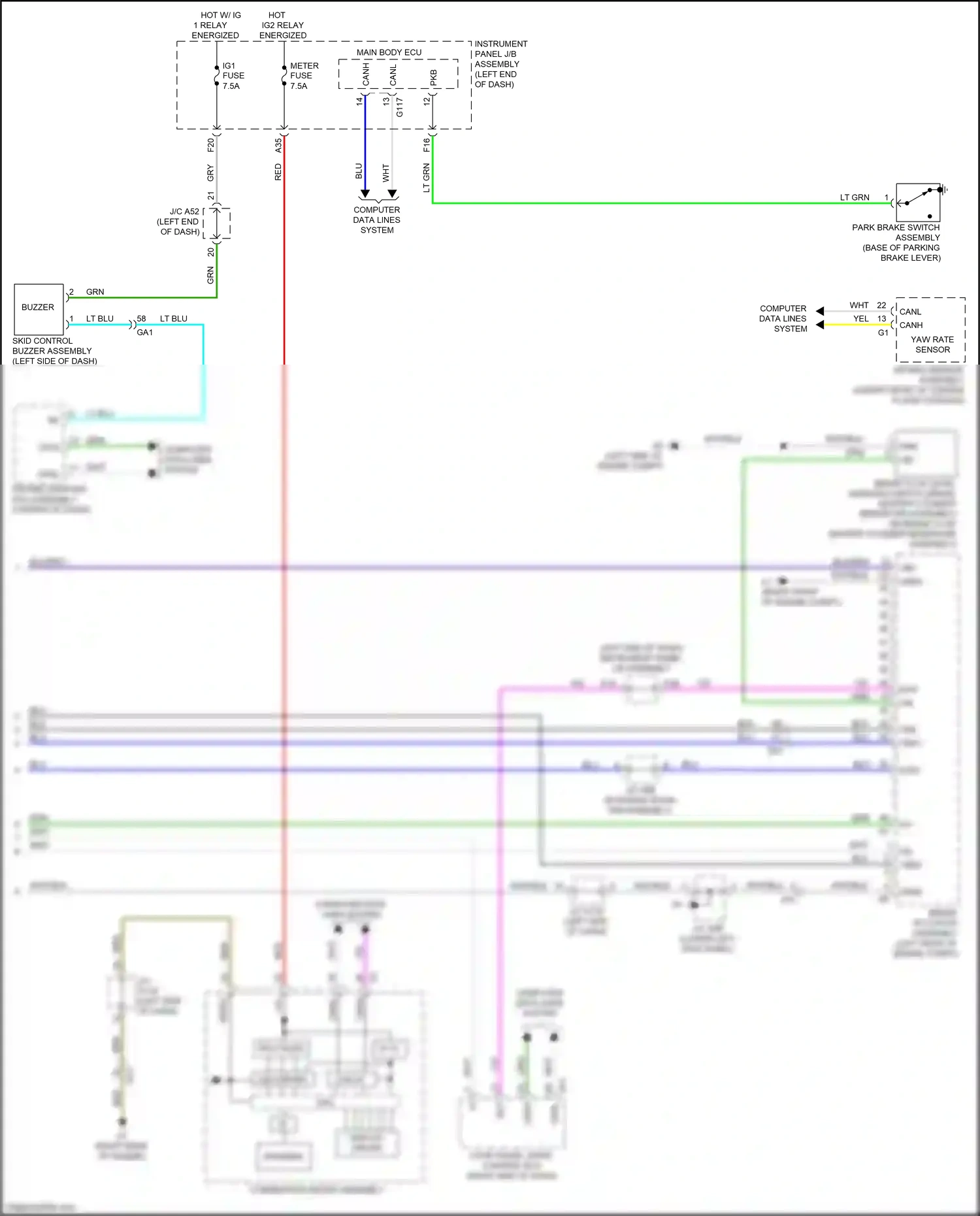 Lexus GX J150 facelift 2 (2019-2023) computer data lines system wiring diagram  (53 of 69)
