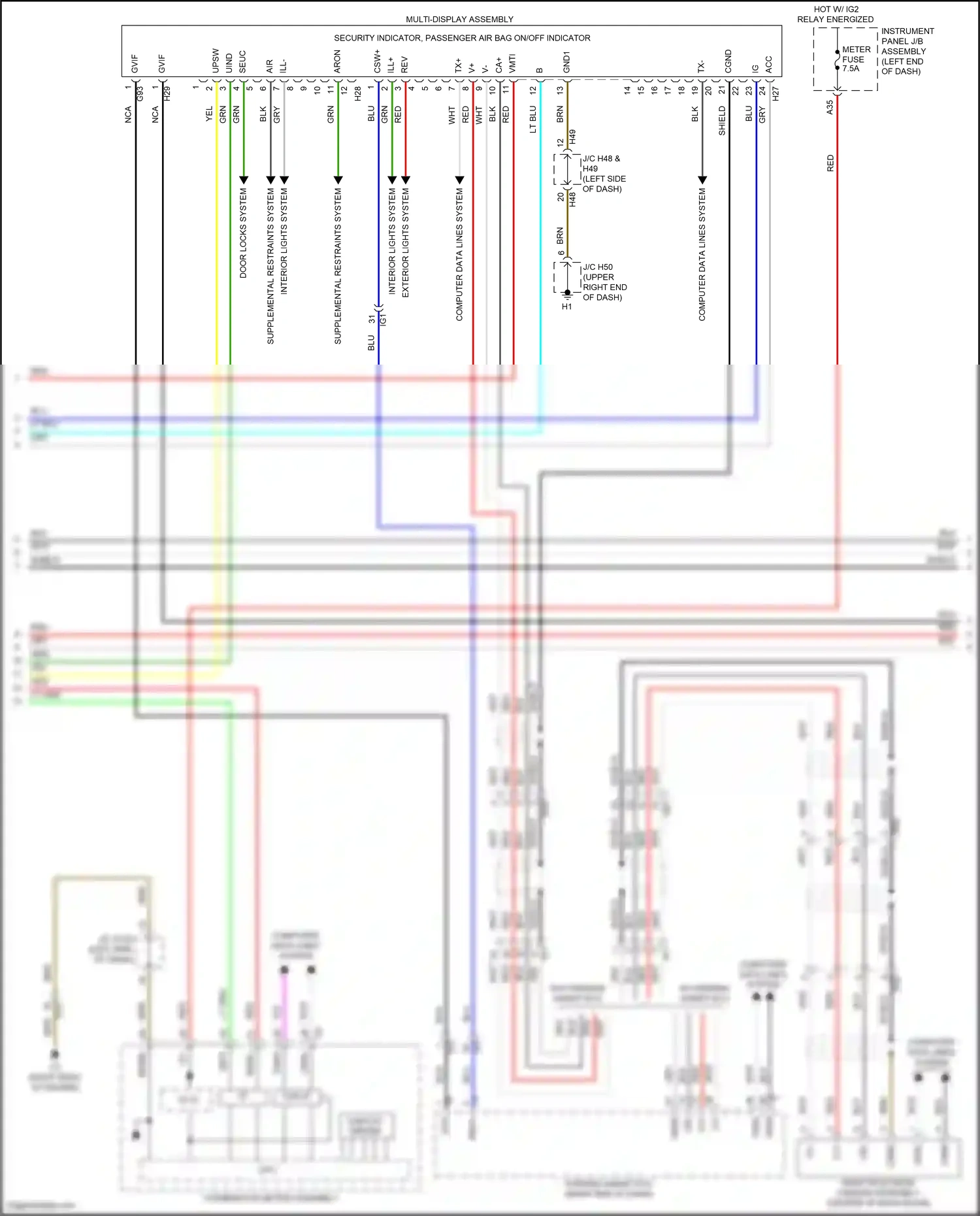 Lexus GX J150 facelift 2 (2019-2023) computer data lines system wiring diagram  (17 of 69)