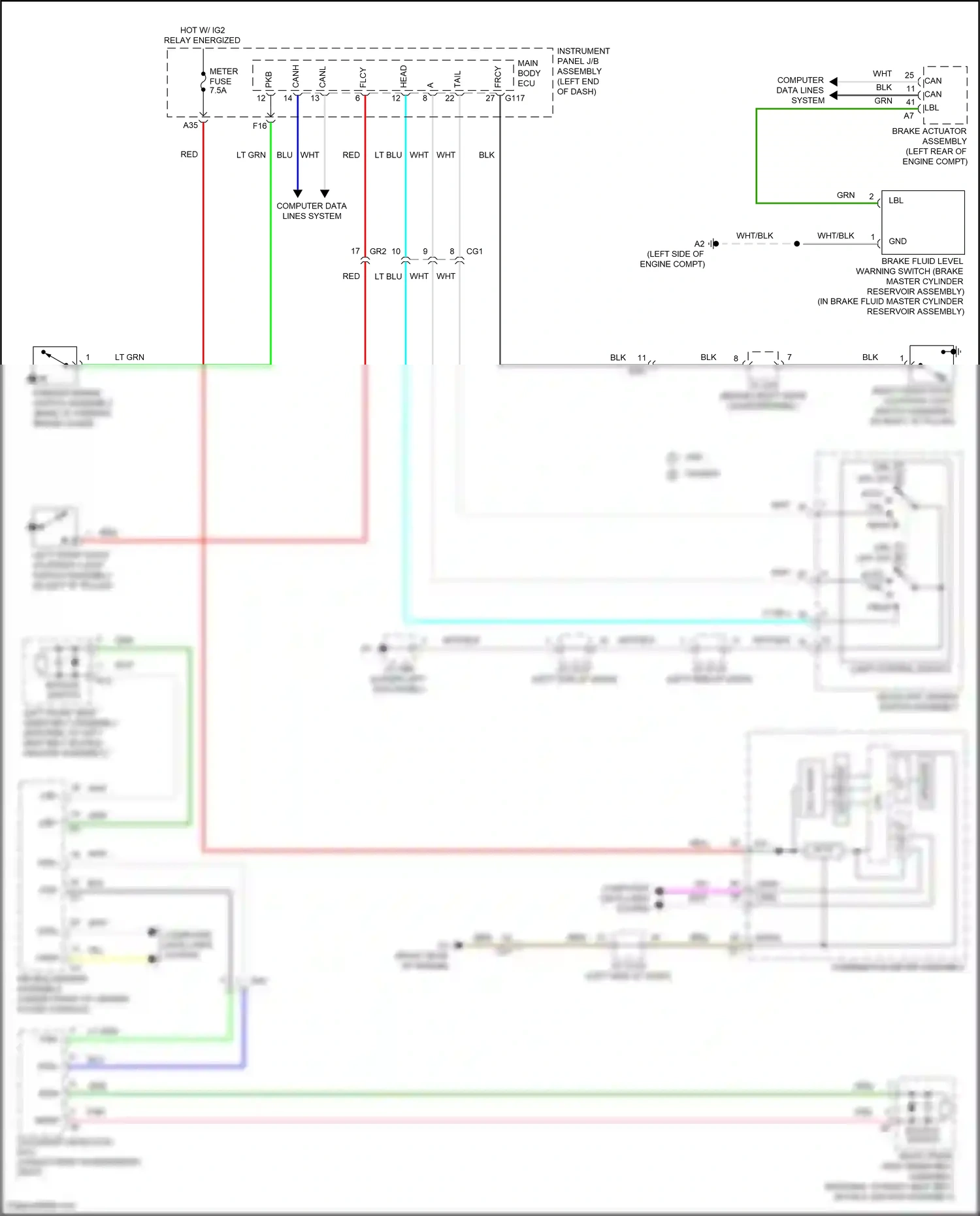 Lexus GX J150 facelift 2 (2019-2023) computer data lines system wiring diagram  (60 of 69)