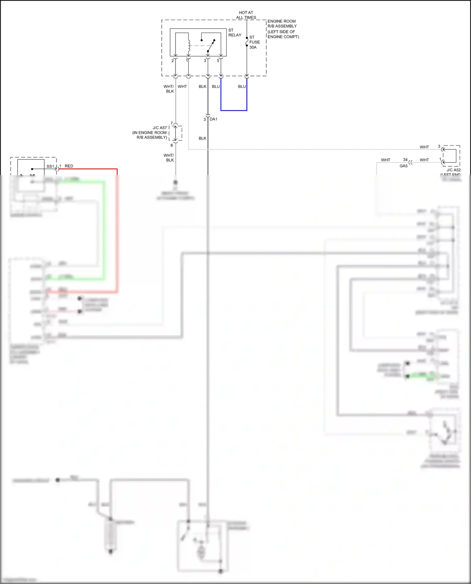 Lexus GX J150 facelift 2 (2019-2023) engine switch wiring diagram  (5 of 5)