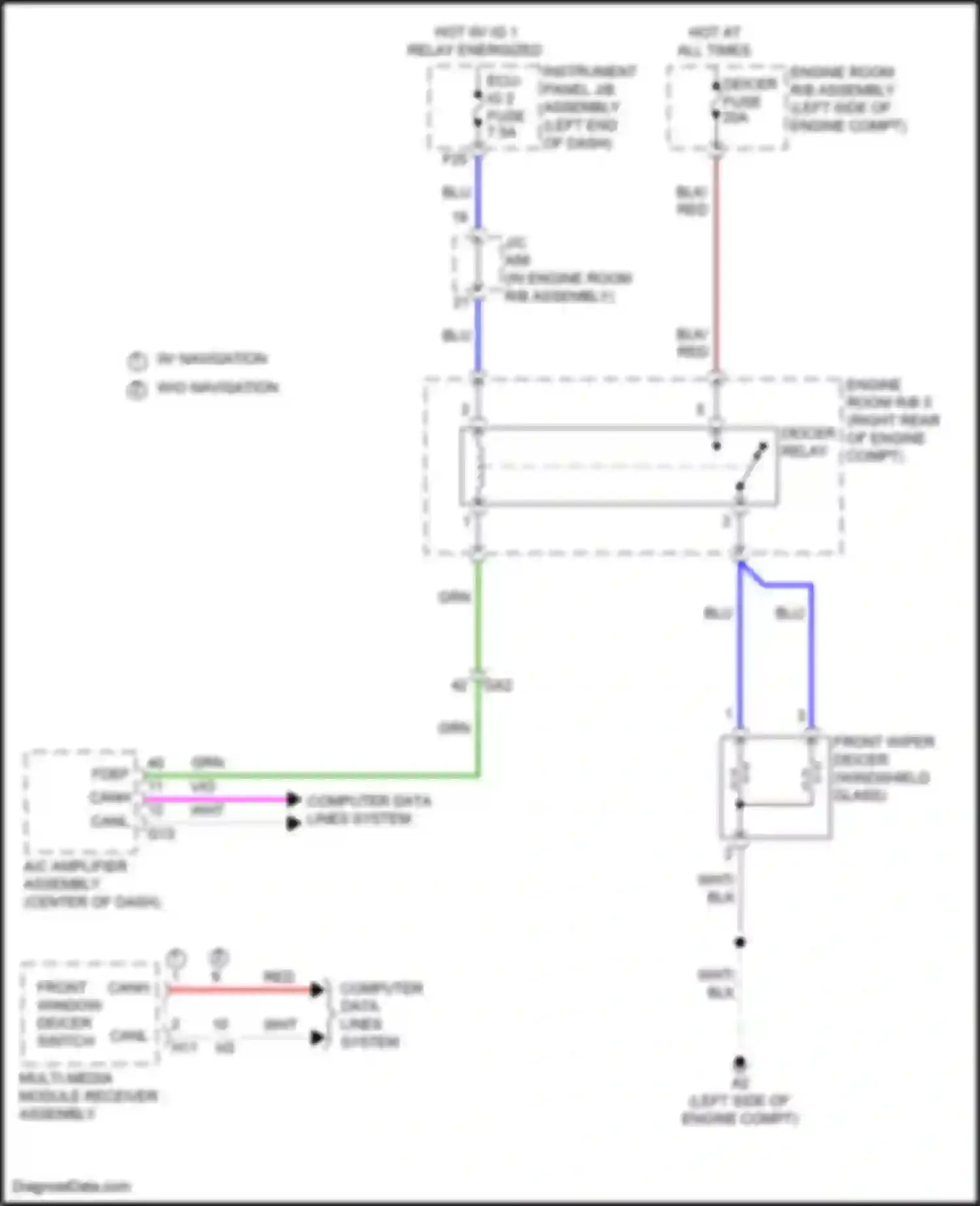 Wiring diagram hot w/ ig 1 relay energized for Lexus GX J150 facelift 2 (2019-2023) (4 of 20)